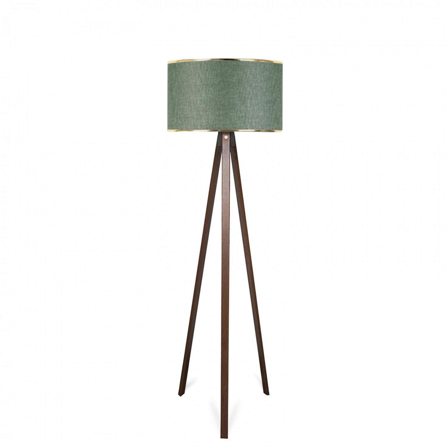 Opviq Stehleuchte khaki Holz B/H/T/L/D: ca. 38x140x38x38x38 cm E27 1 Brennstellen