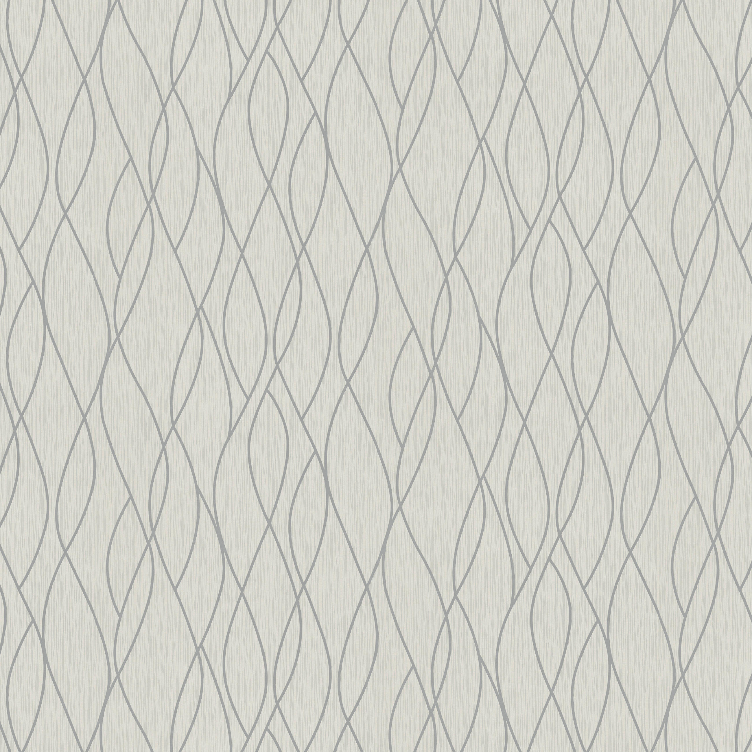 Thumbnail - Vinyltapete Grafik Silbergrau B/L: ca. 53x1005 cm