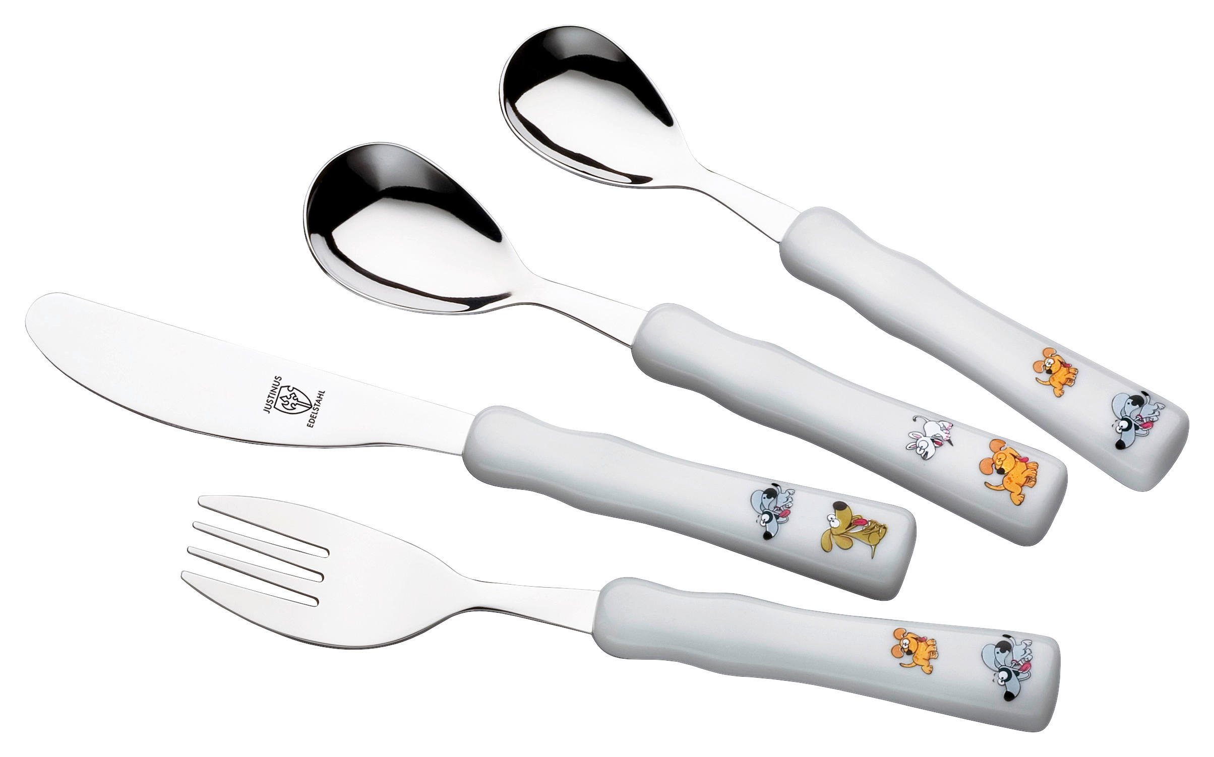 JUSTINUS Besteckset silber Edelstahl 4 tlg.
