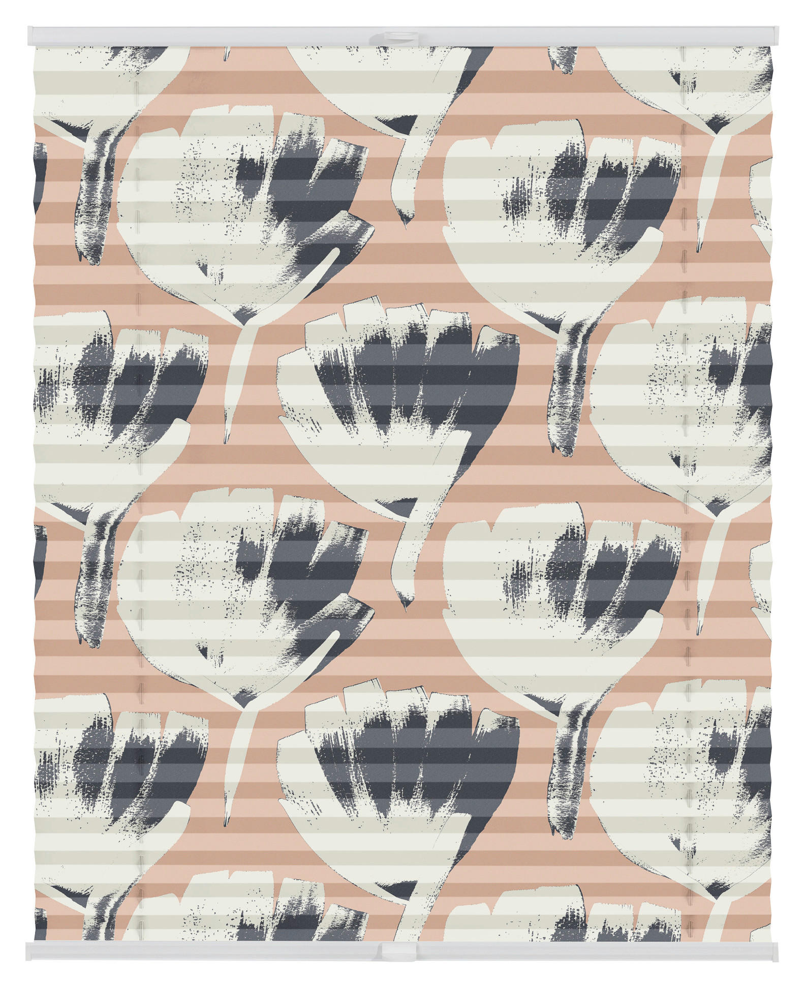 Thumbnail - LICHTBLICK Spannplissee Jumbo Flowers rot B/L: ca. 100x130 cm