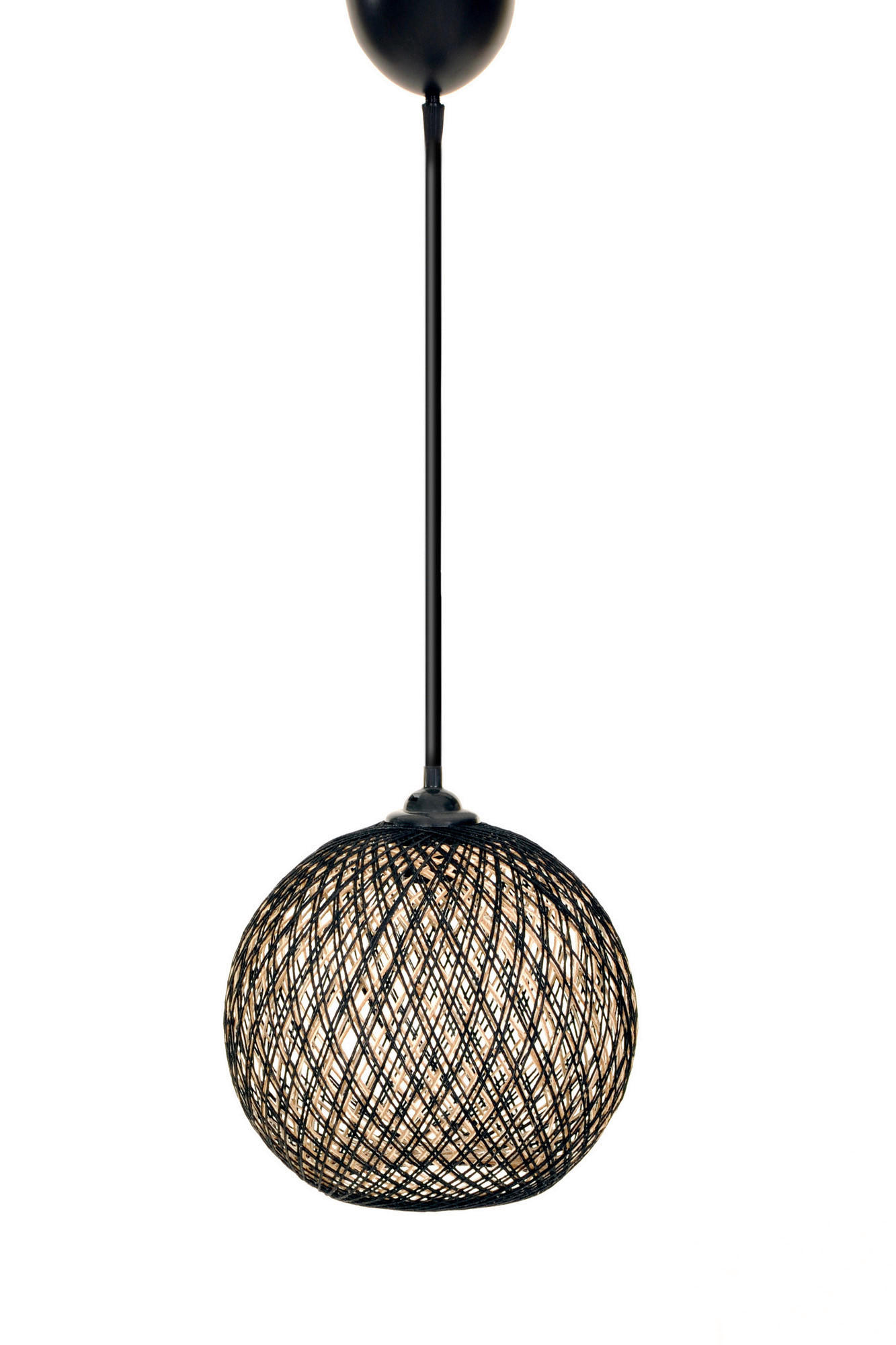 Opviq Pendelleuchte ecru braun B/H/T/L: ca. 22x55x24x22 cm E27 1 Brennstellen
