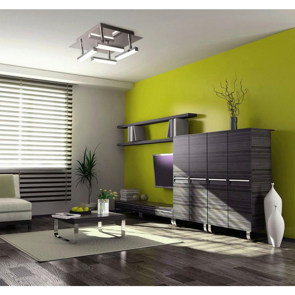 Thumbnail - Näve Leuchten LED Deckenleuchte NV1228542 Chrom Metall Acryl B/H/T: ca. 25x11x25 cm null 4 Brennstellen