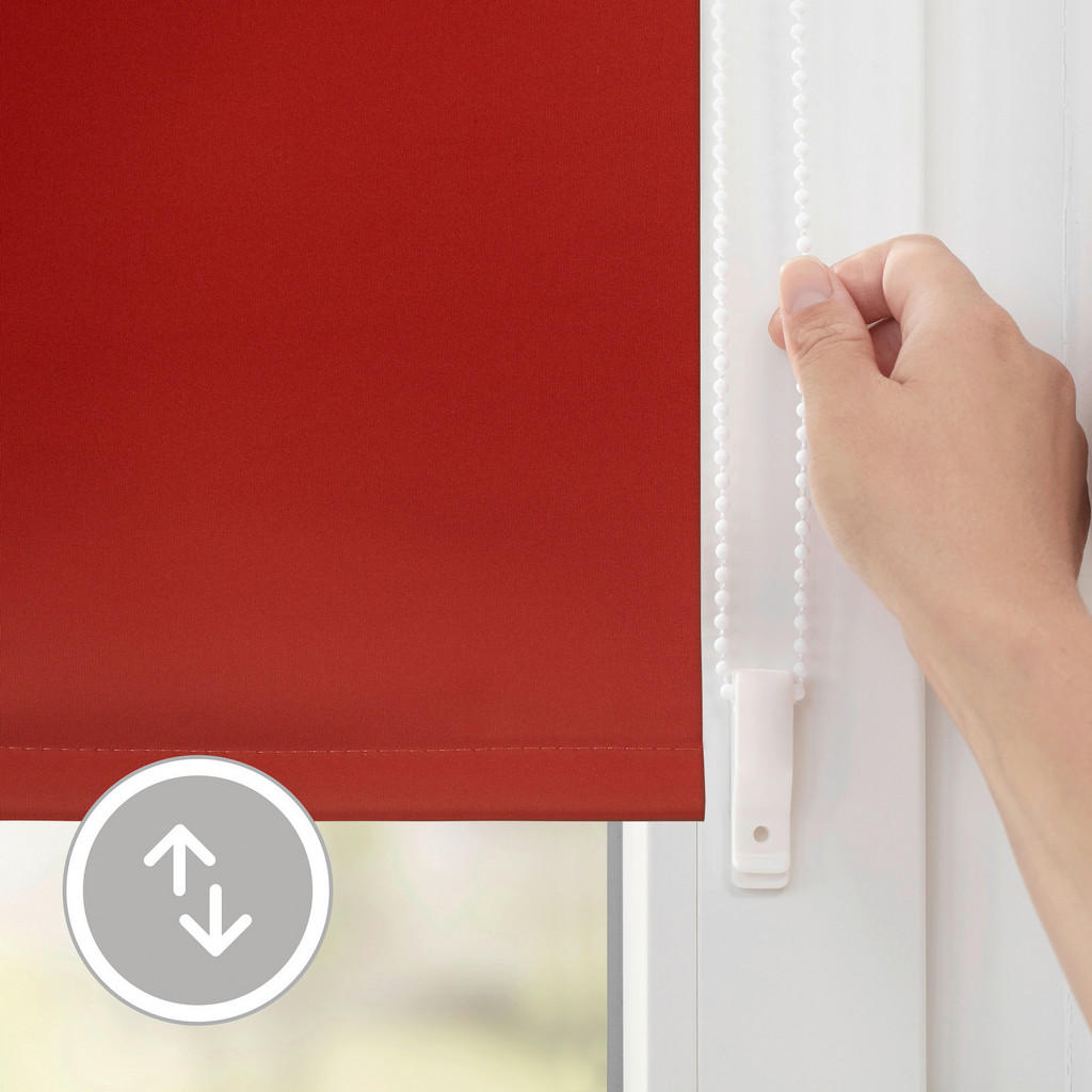 Thumbnail - LICHTBLICK Thermo Klebe-/Klemmrollo Verdunklungsqualität terracotta B/L: ca. 55x150 cm