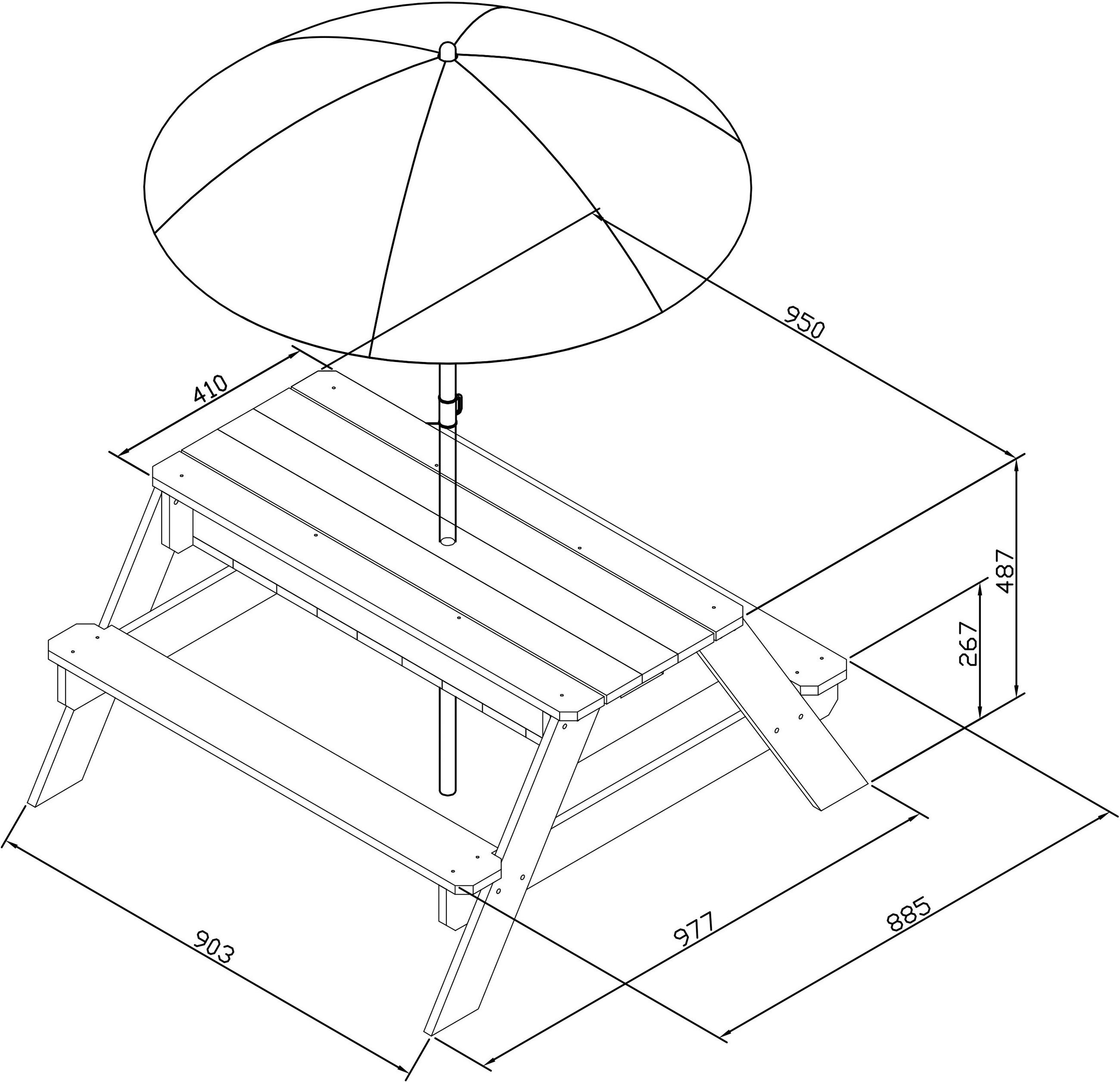 Thumbnail - AXI Sand & Wassertisch Nick braun B/H/L: ca. 98x49x95 cm
