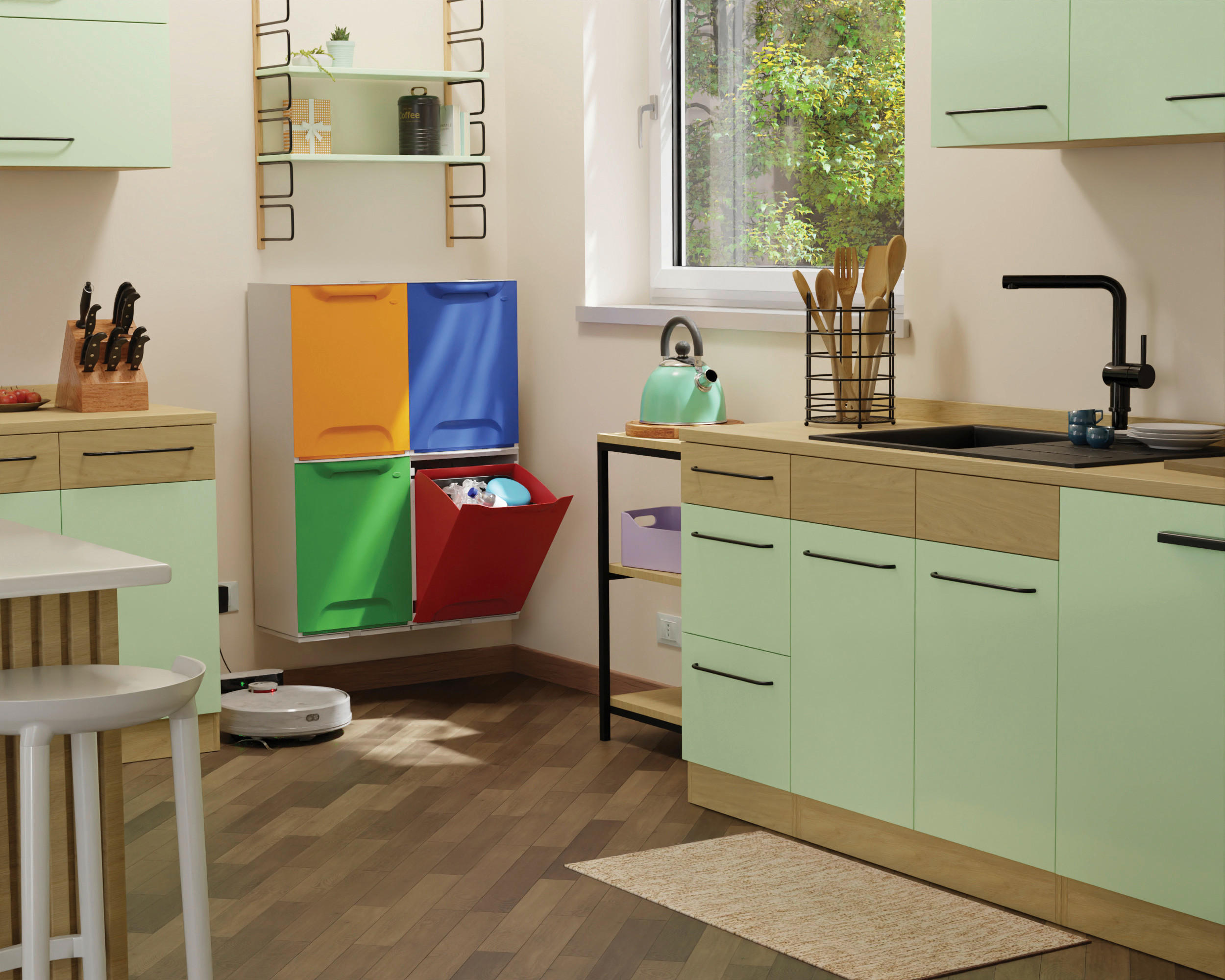 Thumbnail - Eco-Logico Mülltrenner blau B/H/L: ca. 29x47x34 cm