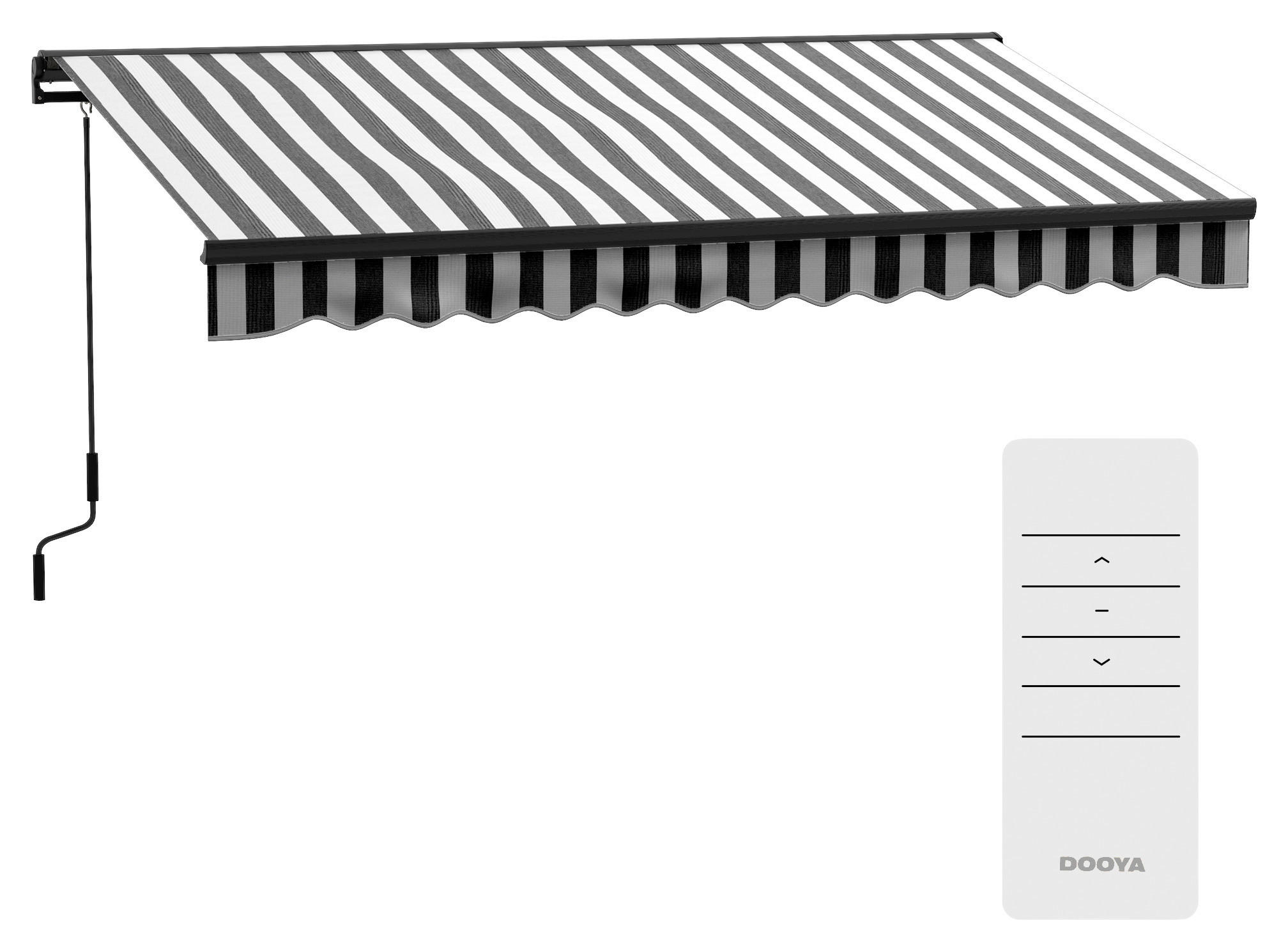 Outsunny Gelenkarmmarkise weiß B/H/L: ca. 250x150x395 cm