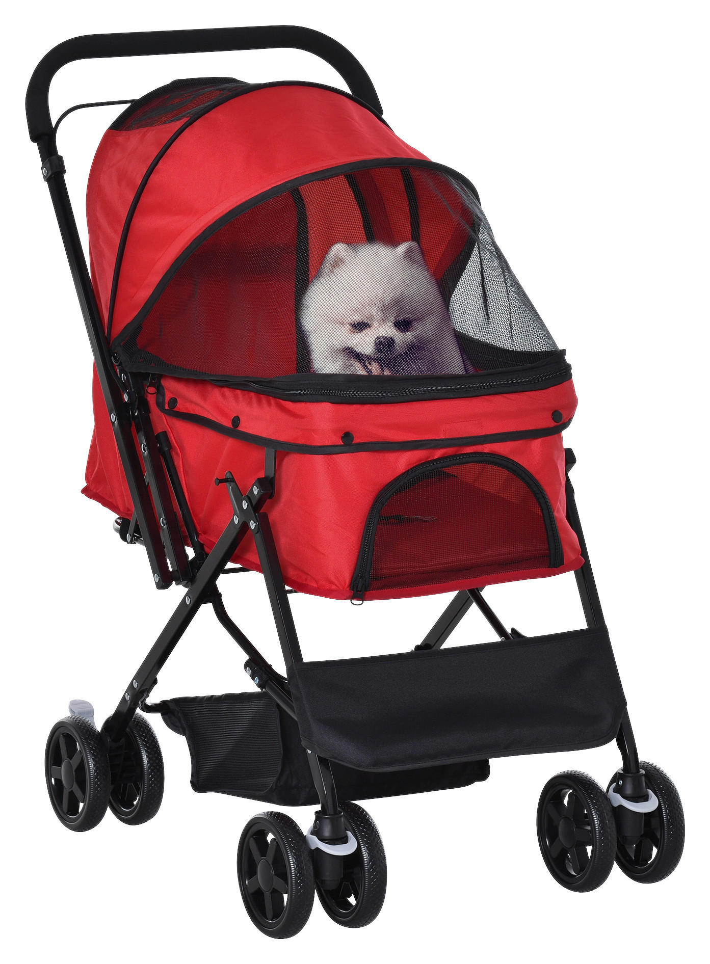 PawHut Hunde-Zubehör rot Polypropylen B/H/L: ca. 52x76,5x95 cm