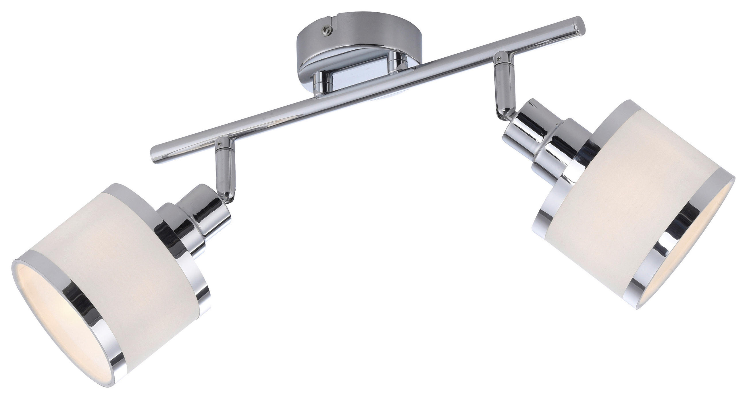 Just Light Spot Accor Chrom weiß Kunststoff B/H/L: ca. 29x22x47 cm E14 2 Brennstellen