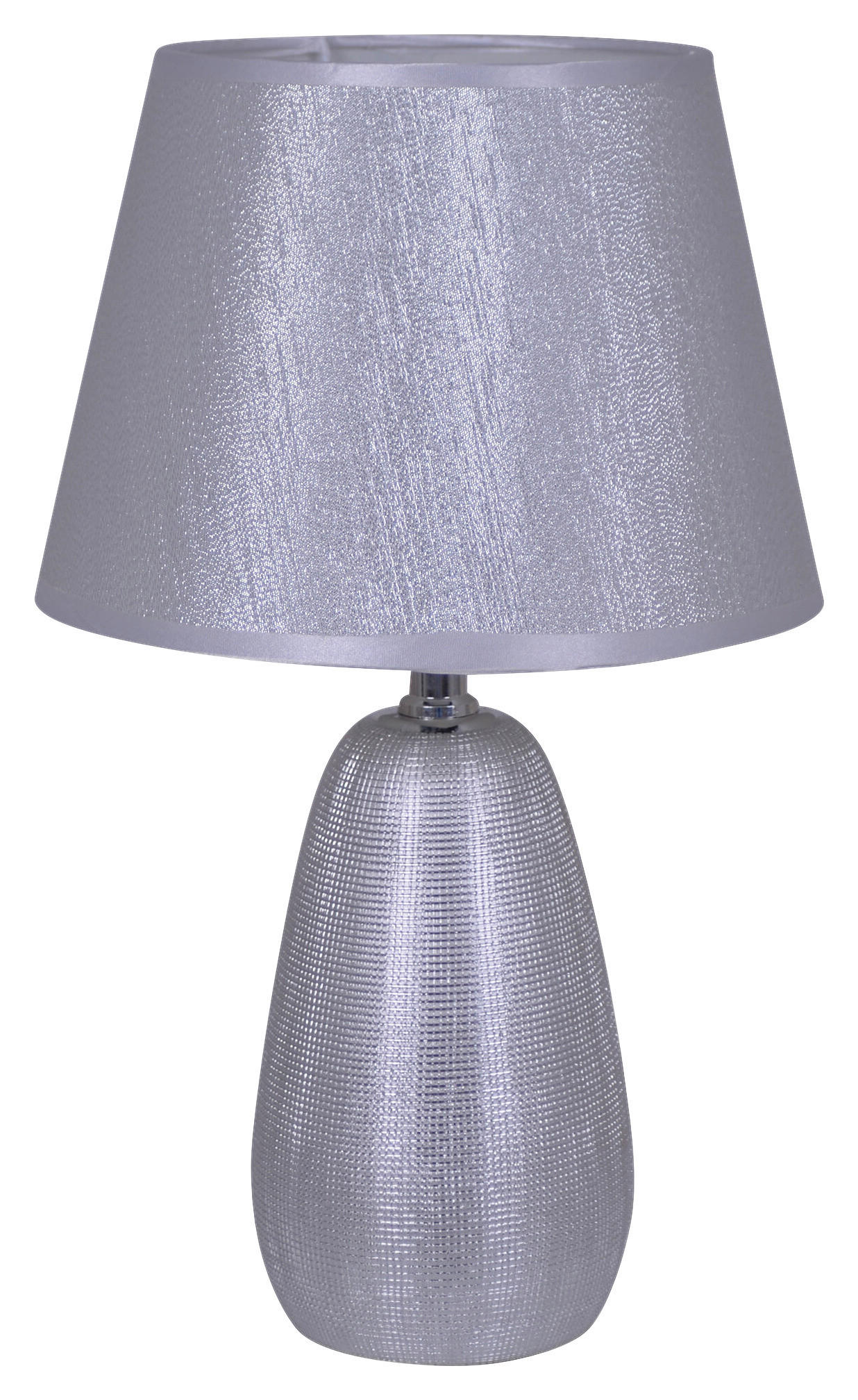 Näve Leuchten Tischleuchte 3150359 silber Keramik B/H/T: ca. 10x37x10 cm E14 1 Brennstellen