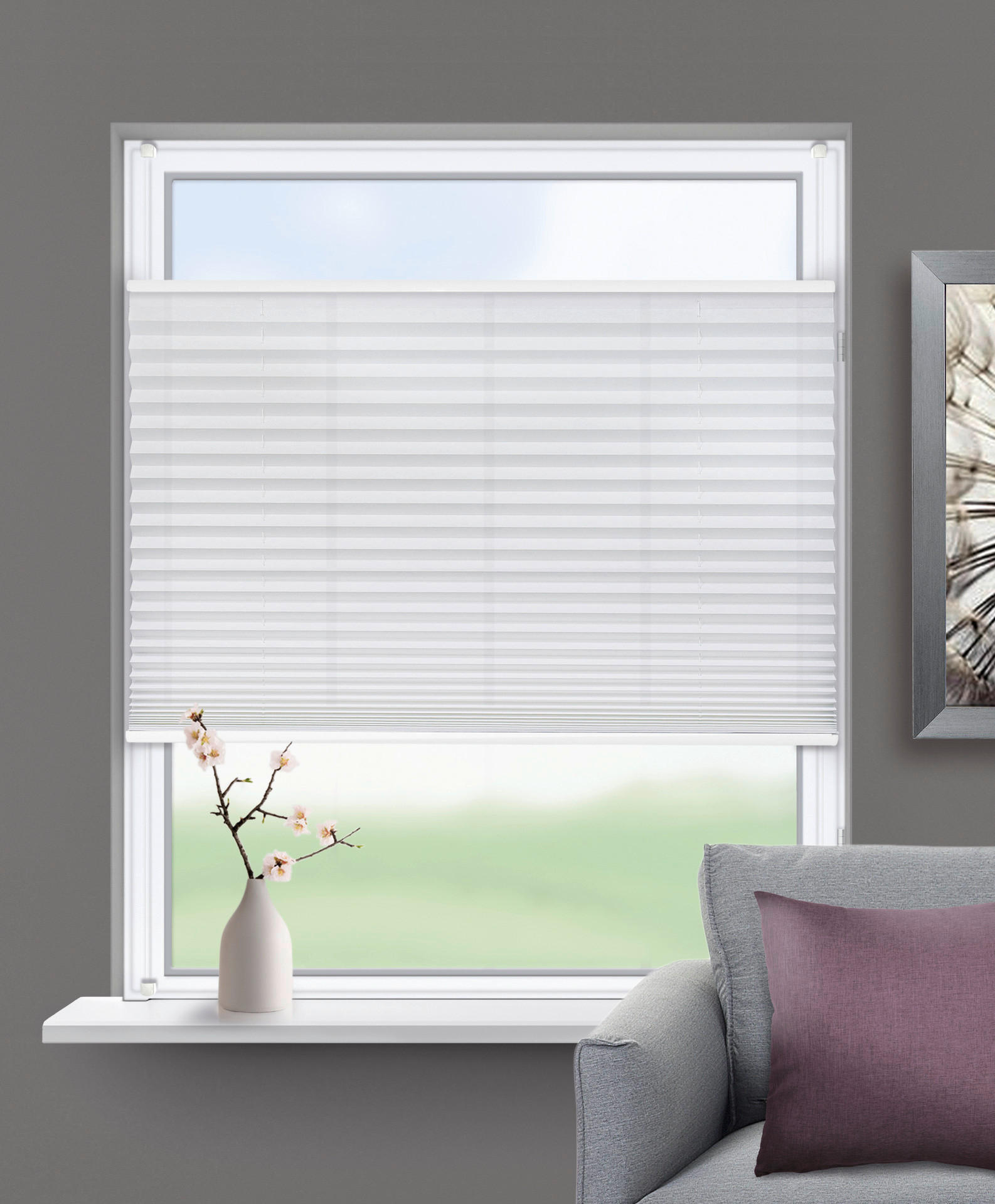 ACUS design collection Spannplissee weiß B/L: ca. 70x130 cm