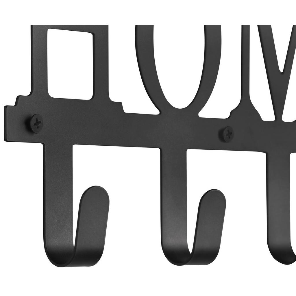 Thumbnail - Garderobenleiste Nicole schwarz Metall B/H/T: ca. 25x13x5 cm