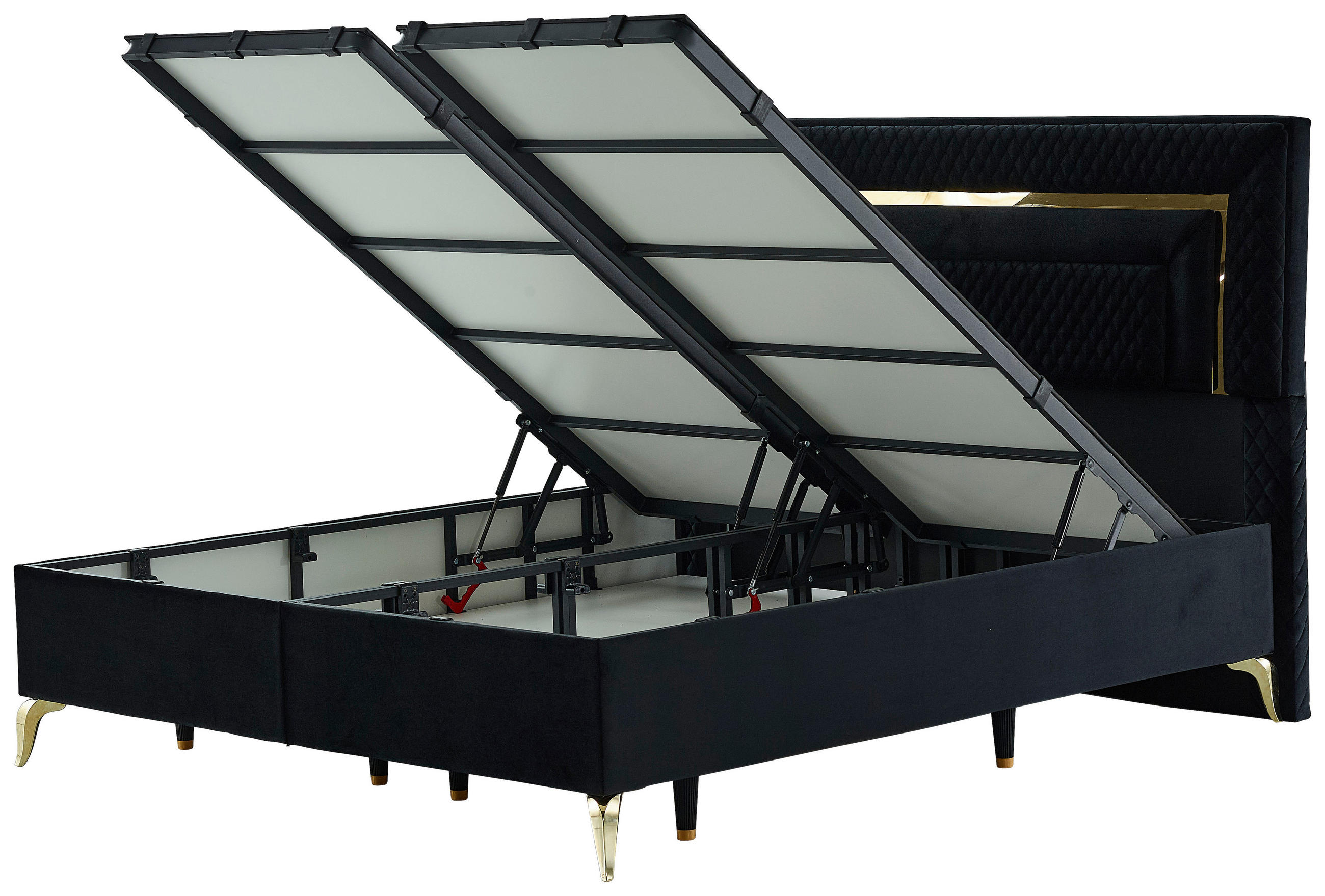 Thumbnail - Polsterbett Pandroa 'S' schwarz Liegefläche B/L: ca. 180x200 cm