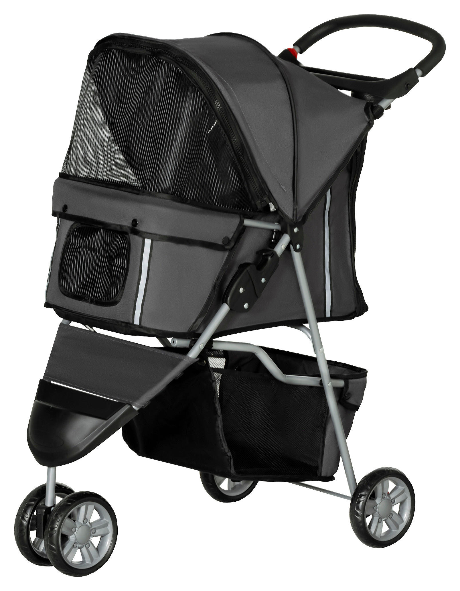 PawHut Hundewagen dunkelgrau Stahl B/H/L: ca. 45x97x75 cm
