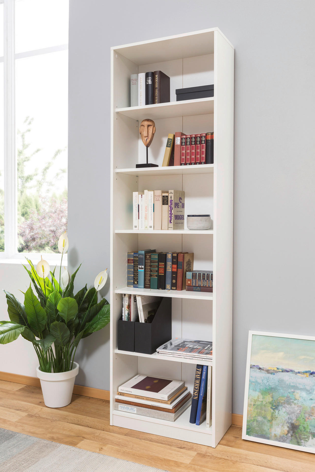 Thumbnail - Regal Peggy 7 weiß B/H/T: ca. 58x200x28 cm