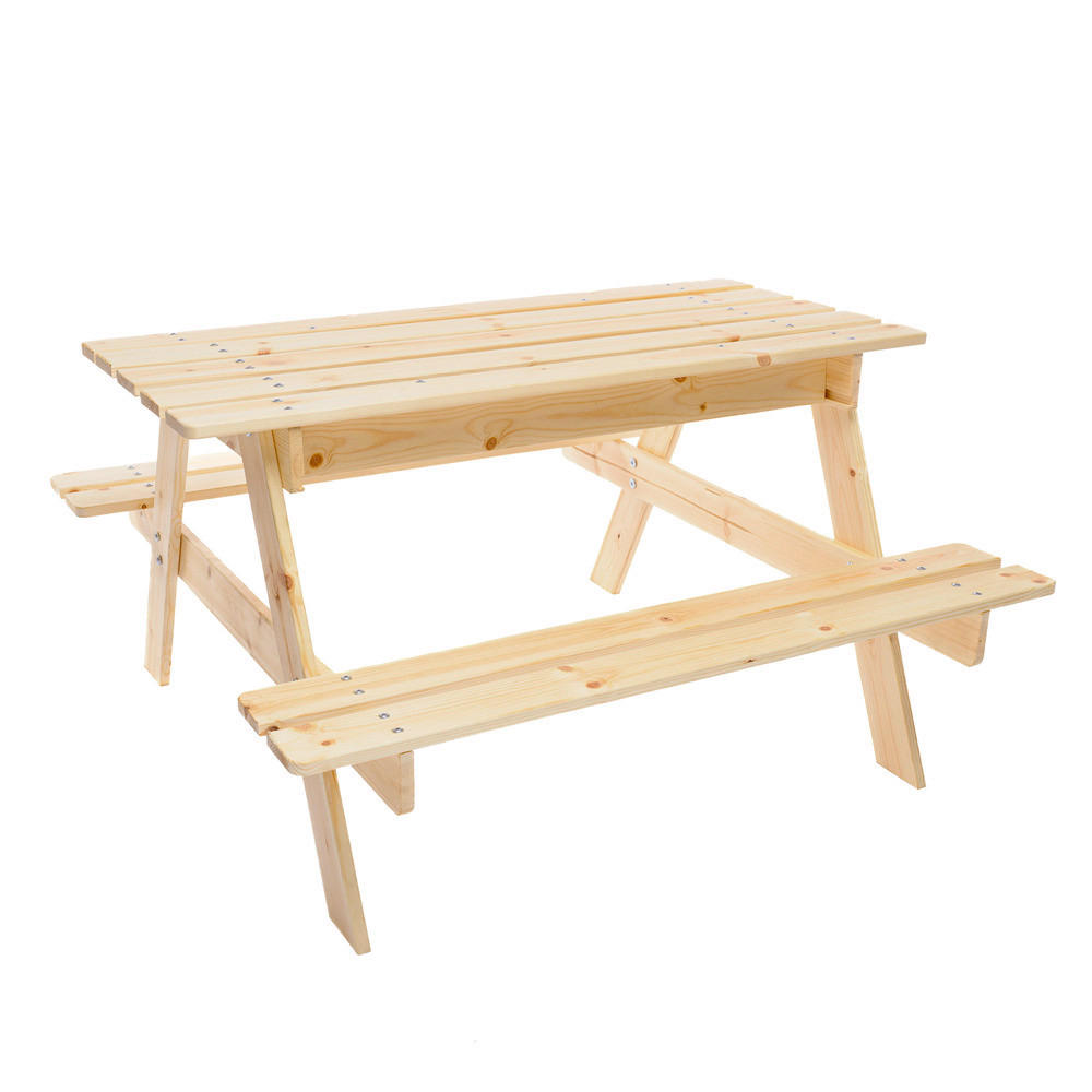 Timbela Kindersitzgarnitur M010 natur Holz B/H/L: ca. 90x50x90 cm