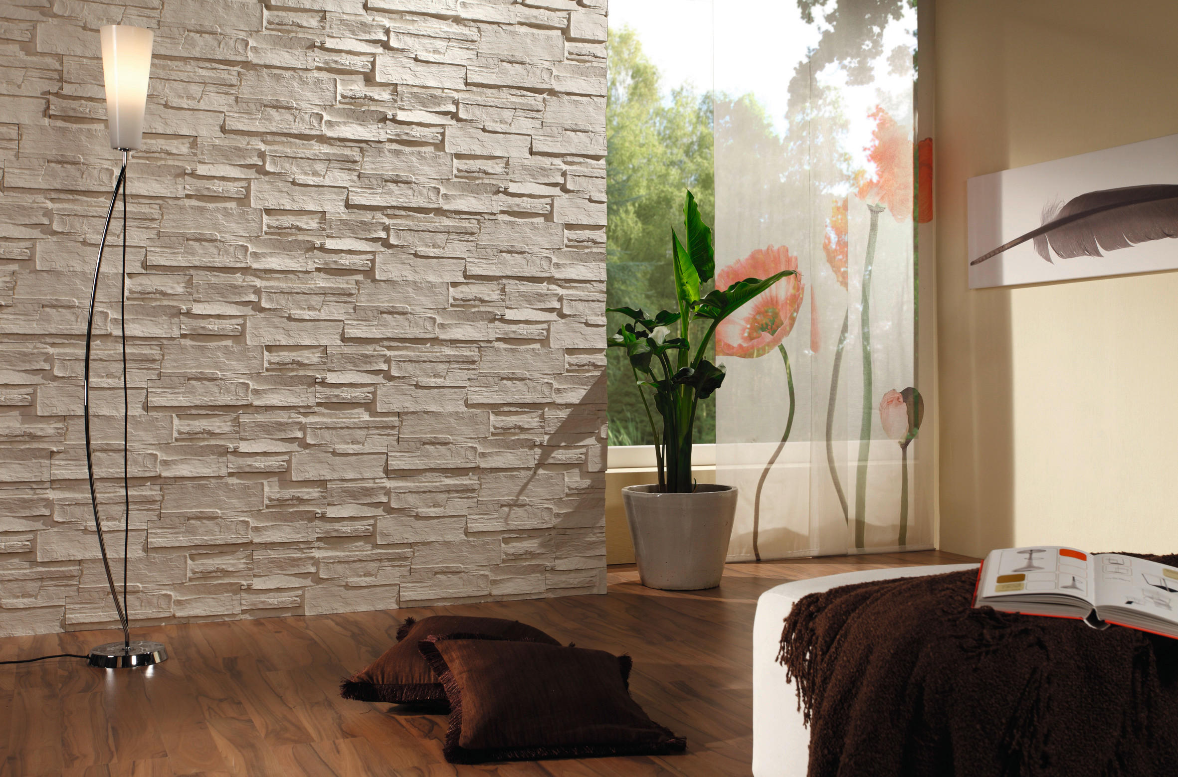 Thumbnail - Dekorstein weiß B/L/S: ca. 50x20x2,5 cm