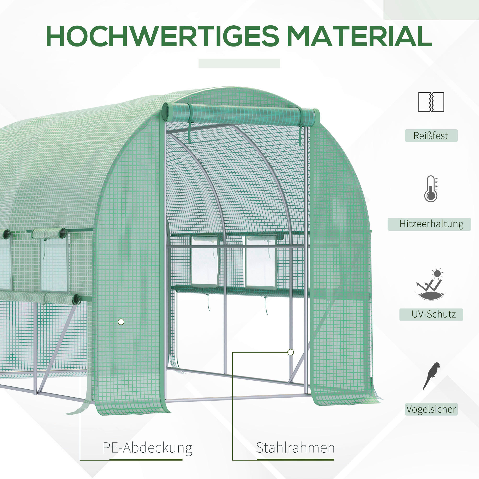 Outsunny Gewächshaus B/H/L: ca. 200x200...