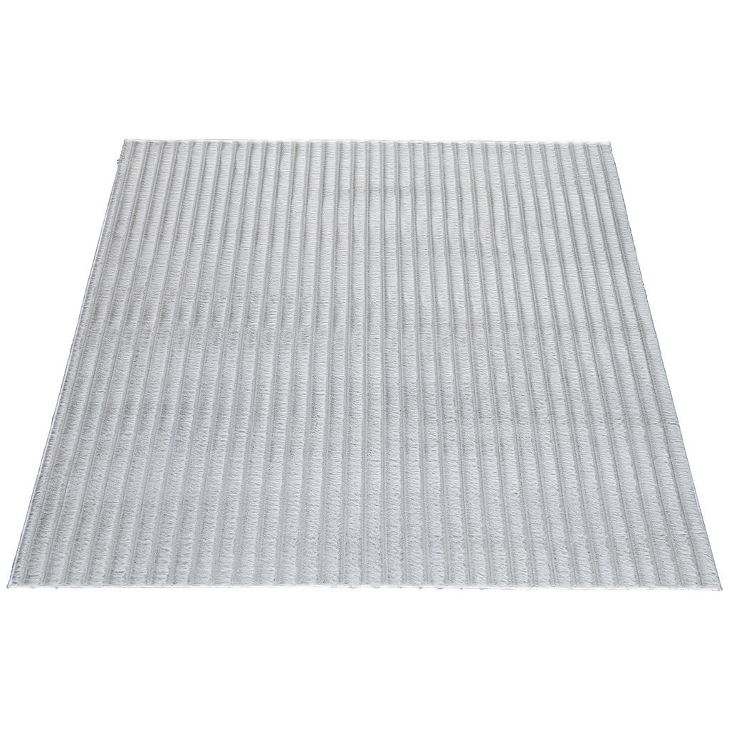 Thumbnail - Fellimitat Stripy grau B/L: ca. 160x220 cm