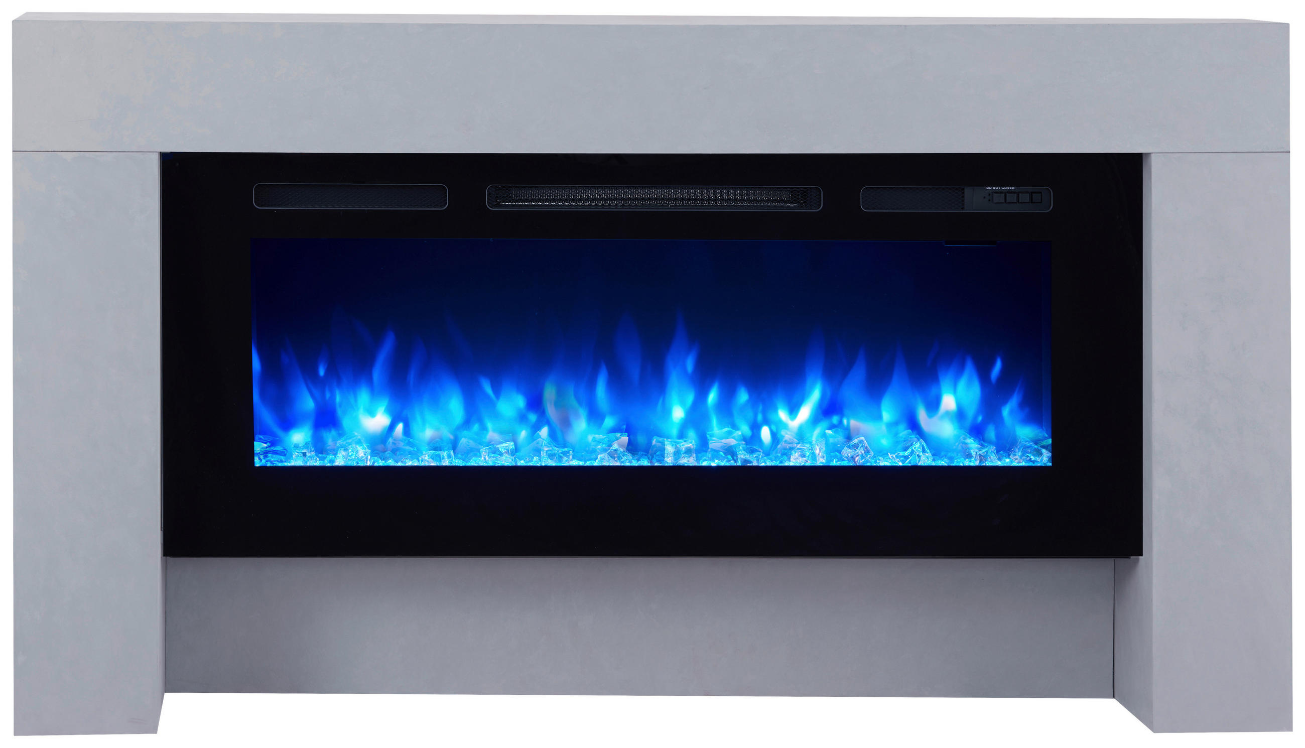 Balderia Elektrischer Kamin Elektrischer-Kamin Zeus grau MDF B/H/T: ca. 88x161x21 cm