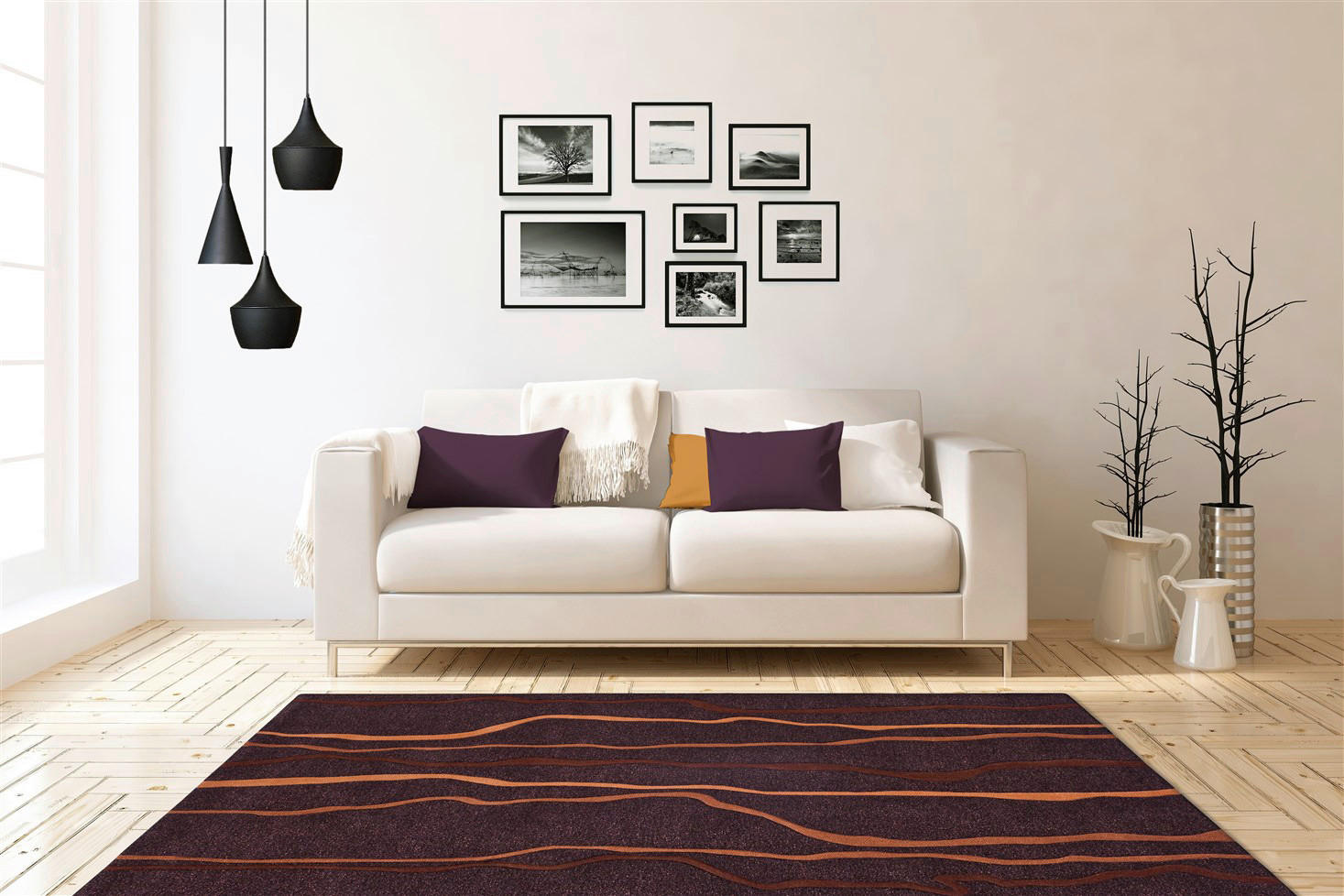 Thumbnail - Arte Espina Kurzflorteppich Spirit 5032 orange B/L: ca. 70x140 cm