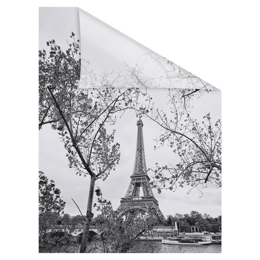 Thumbnail - LICHTBLICK Fensterfolie Paris Paris Paris schwarz weiß B/L: ca. 100x180 cm