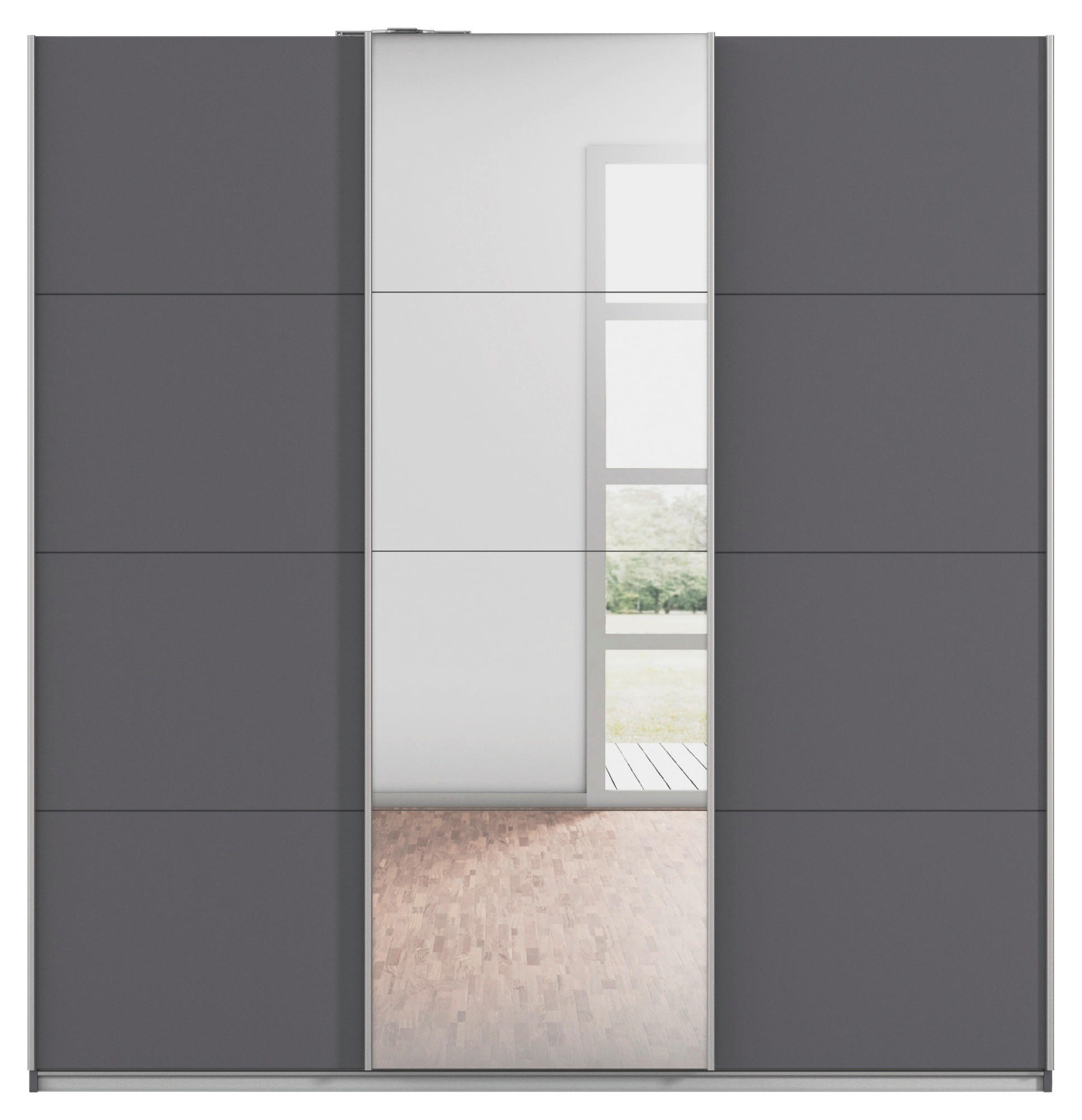 Thumbnail - Kleiderschrank Kulmbach grau B/H/T: ca. 203x210x62 cm