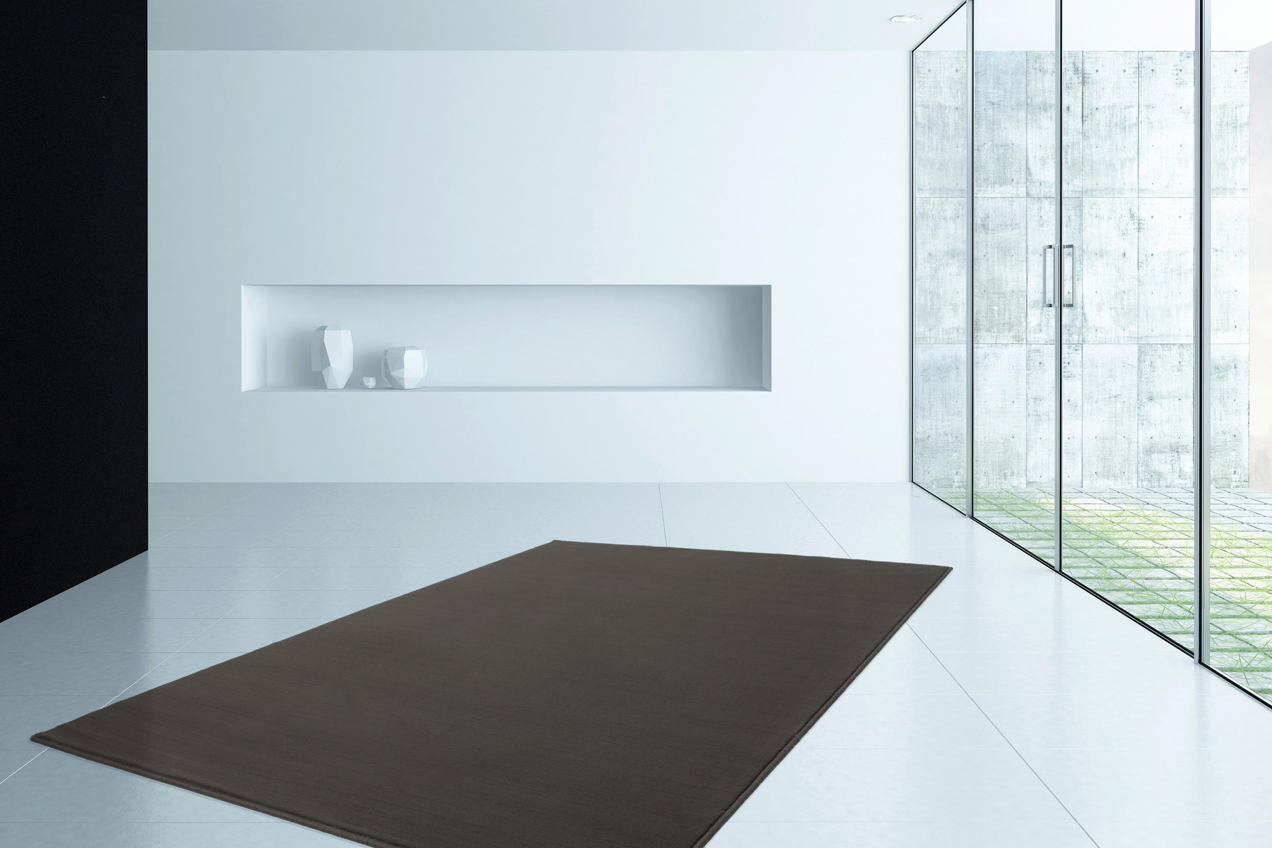 Thumbnail - Kayoom Kurzflorteppich Passage 495 anthrazit B/L: ca. 80x150 cm