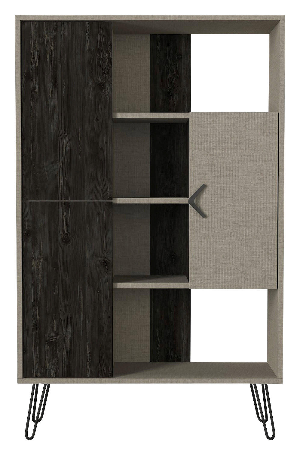 Thumbnail - Regal Trenta Rebab grau B/H/T: ca. 90x144x31 cm