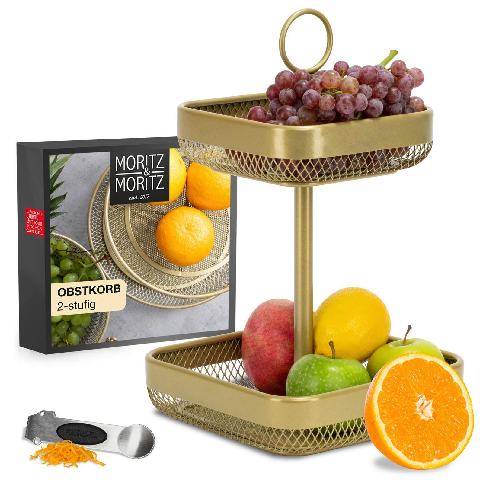 Moritz & Moritz Etagere gold Metall H: ca. 35,5 cm