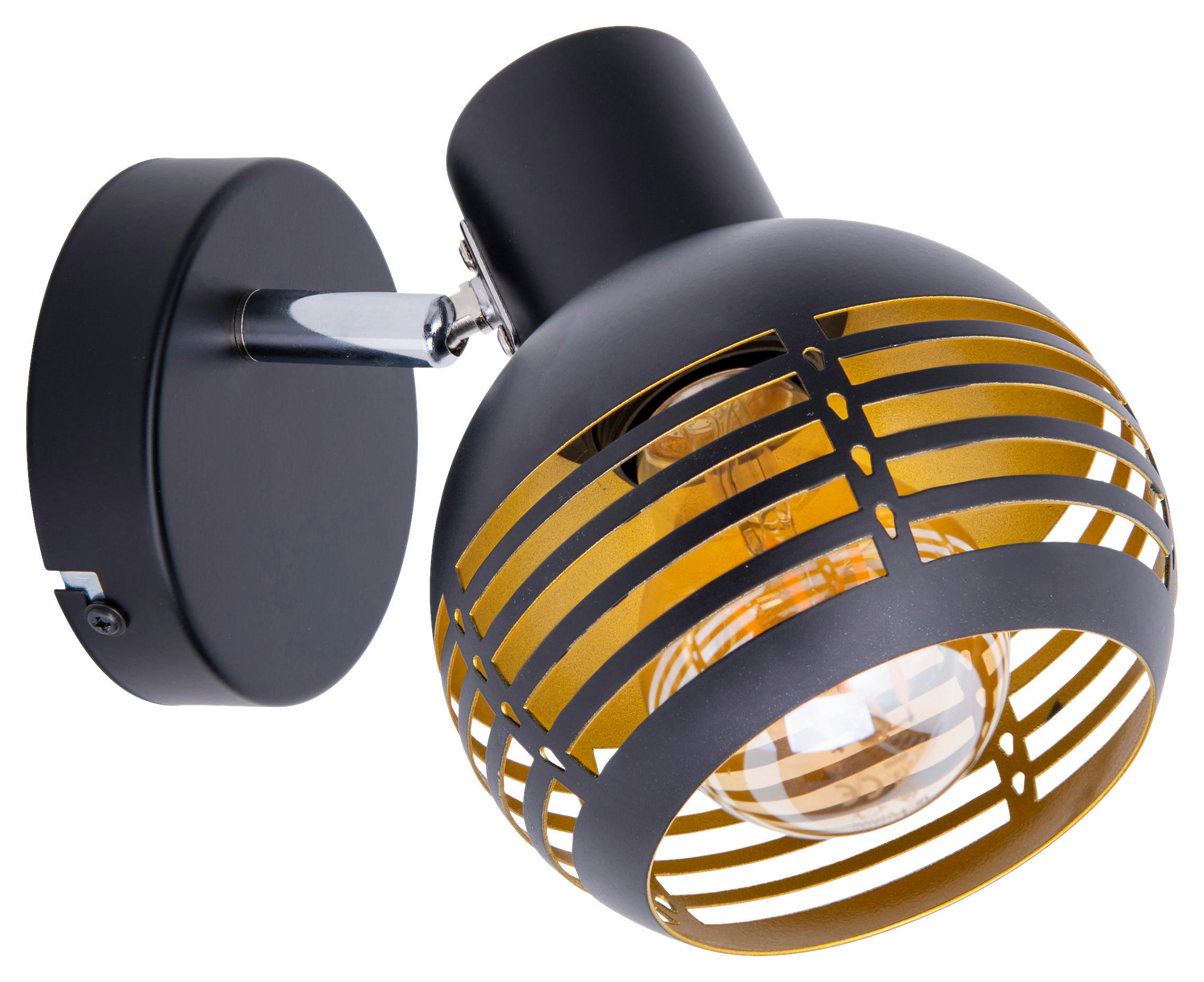 Thumbnail - Näve Leuchten LED-Deckenleuchte 1387022 schwarz gold Metall B/H/T: ca. 23x12x14 cm E27 1 Brennstellen