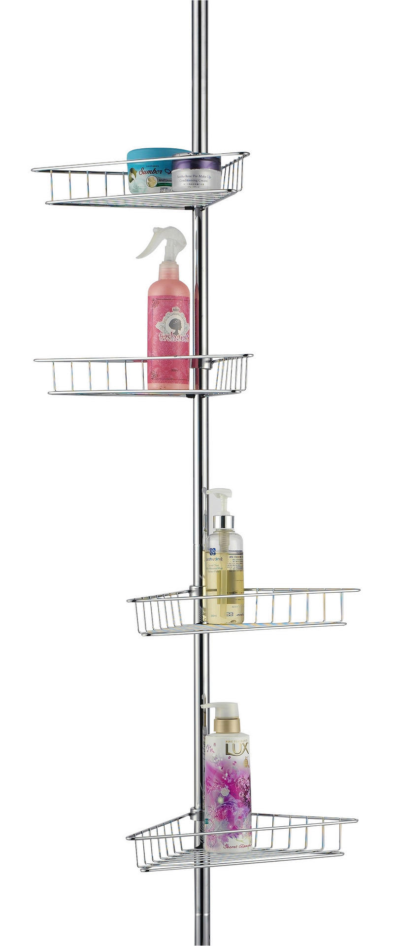 Thumbnail - Bad-Teleskop Eckregal Chrom Metall