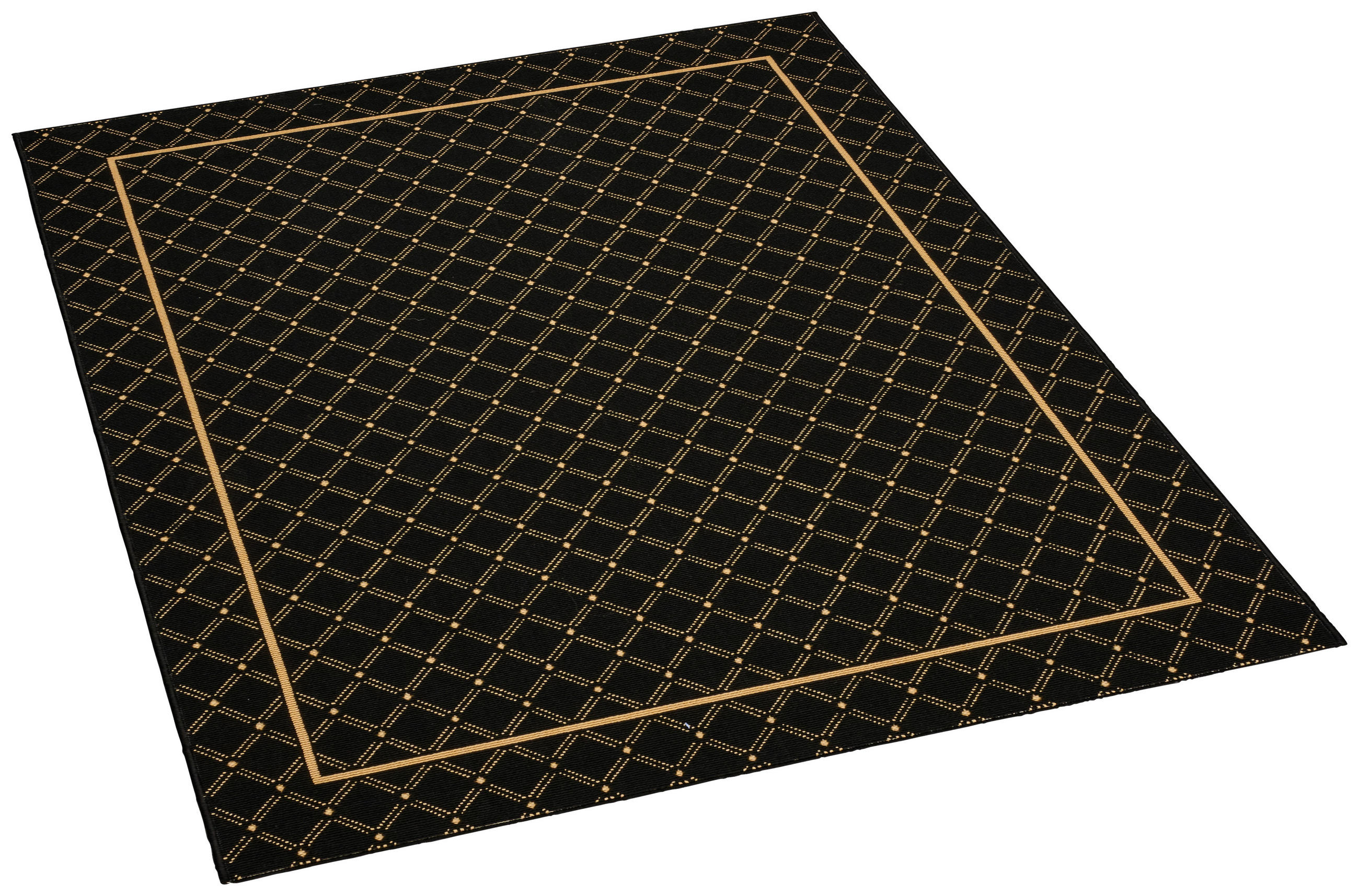 Webteppich Luxus schwarz B/L: ca. 120x170 cm