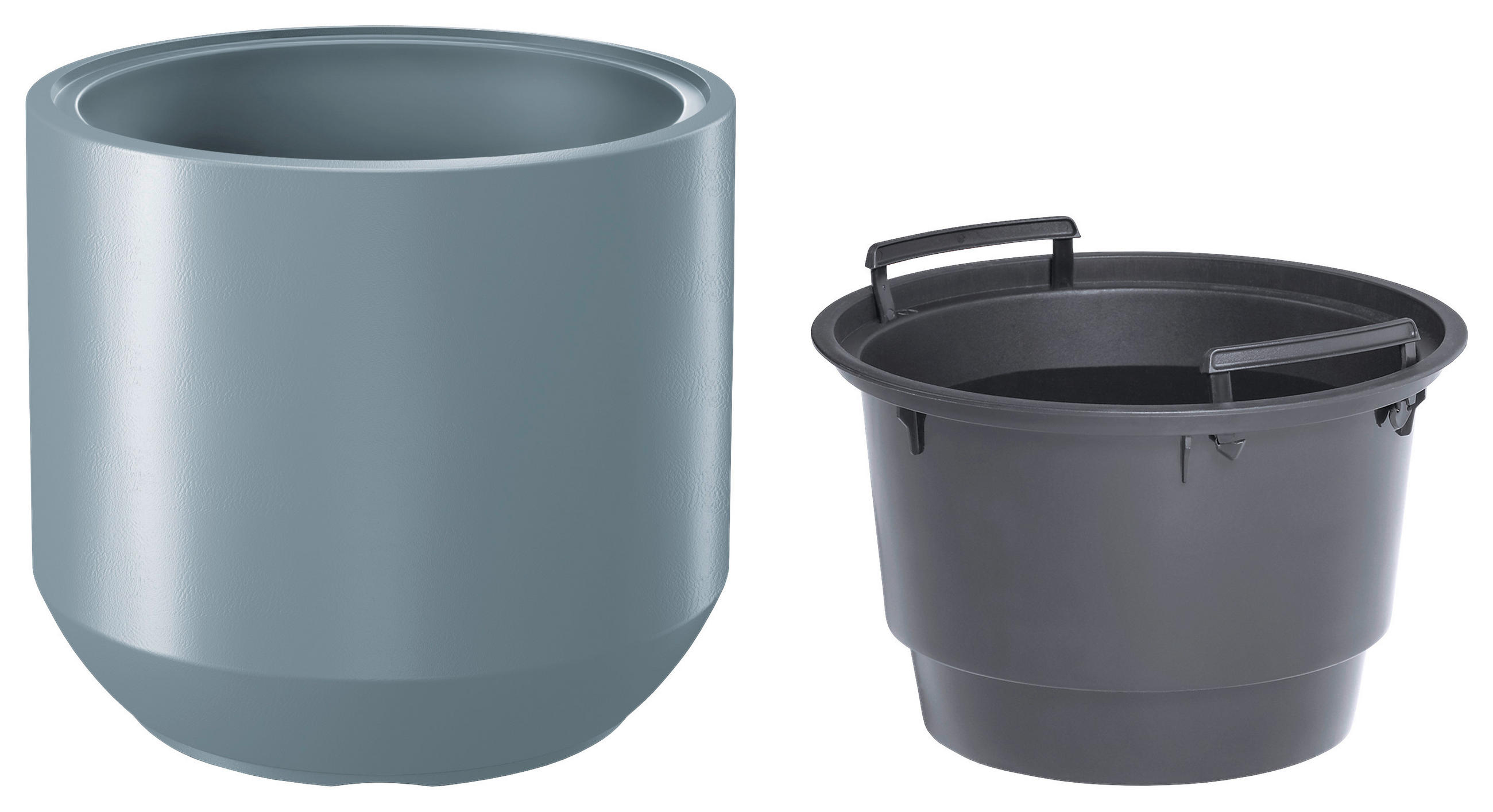 Thumbnail - Prosperplast Pflanztopf Heos hellgrau Kunststoff H/D: ca. 28x30 cm