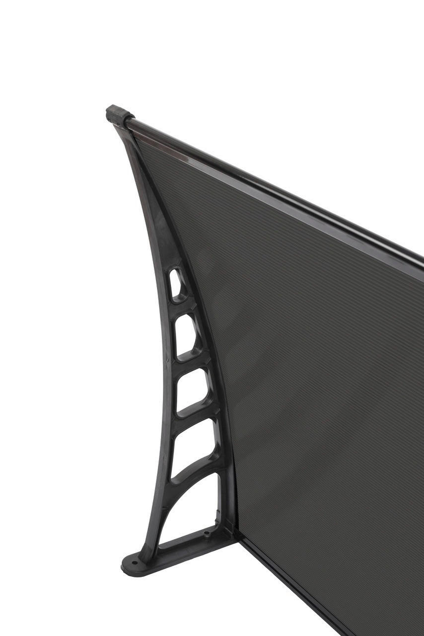 Thumbnail - Brosplast Vordach Crocus schwarz B/H/L: ca. 240x23x80 cm