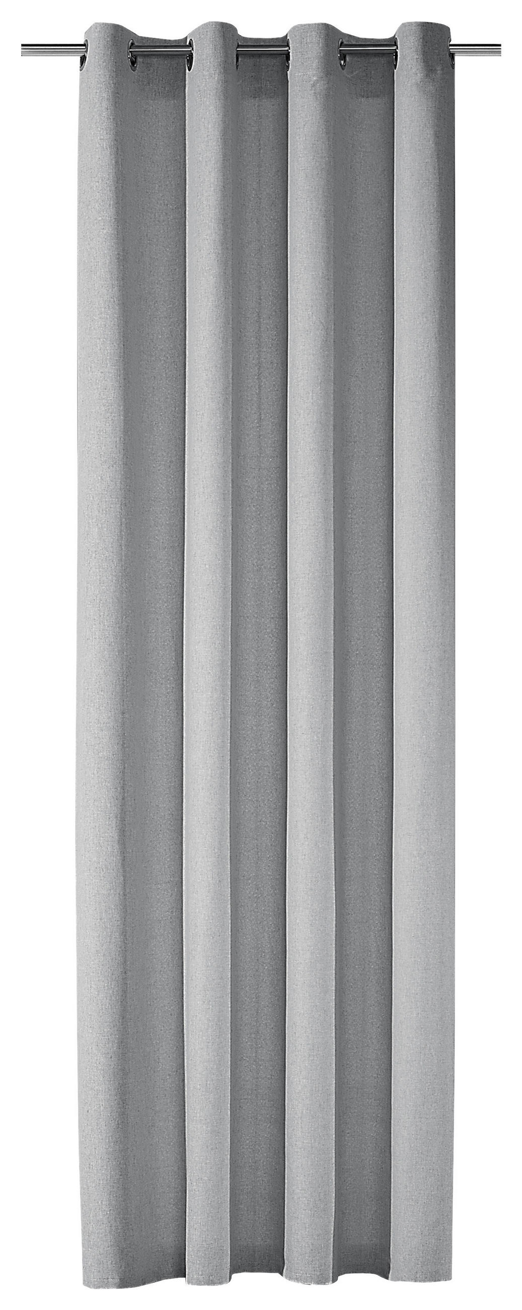 Thumbnail - Ösenvorhang Sevilla dunkelgrau B/L: ca. 135x245 cm