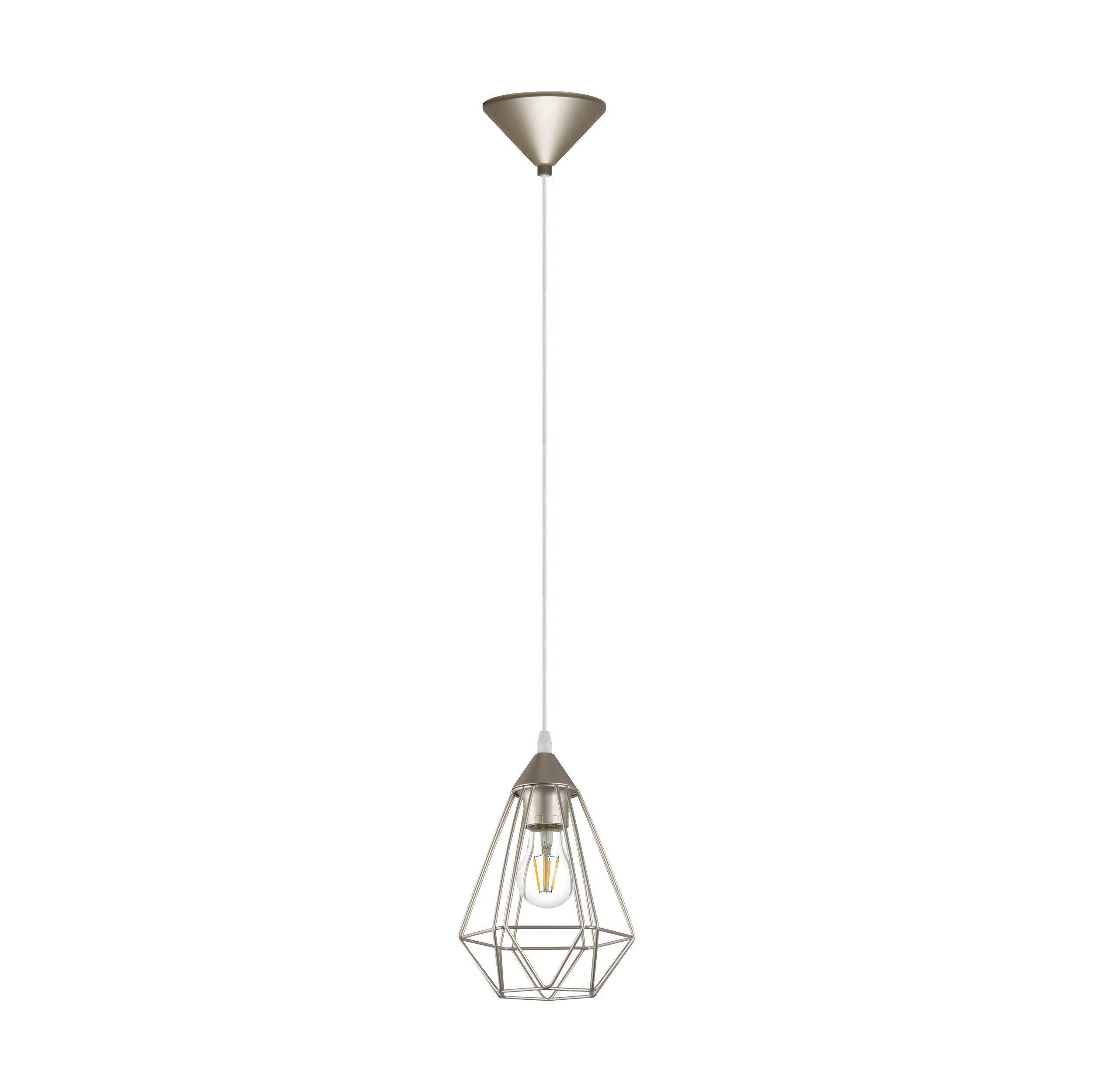 Eglo Pendelleuchte Chrom Kunststoff Metall B/H/L: ca. 17,5x110x17,5 cm E27 1 Brennstellen