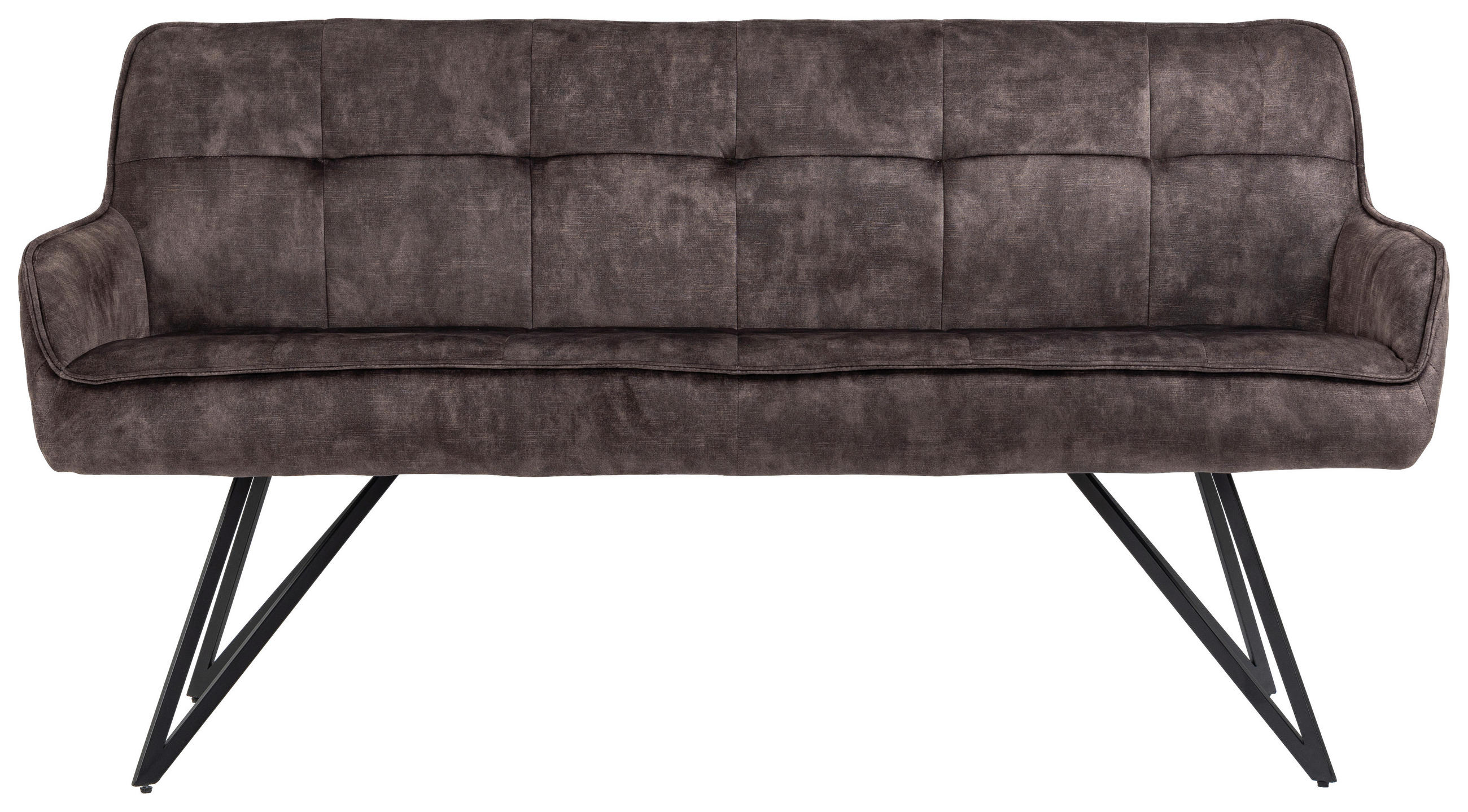 Thumbnail - Bank Turin anthrazit Microfaser B/H/T: ca. 160x82x60 cm