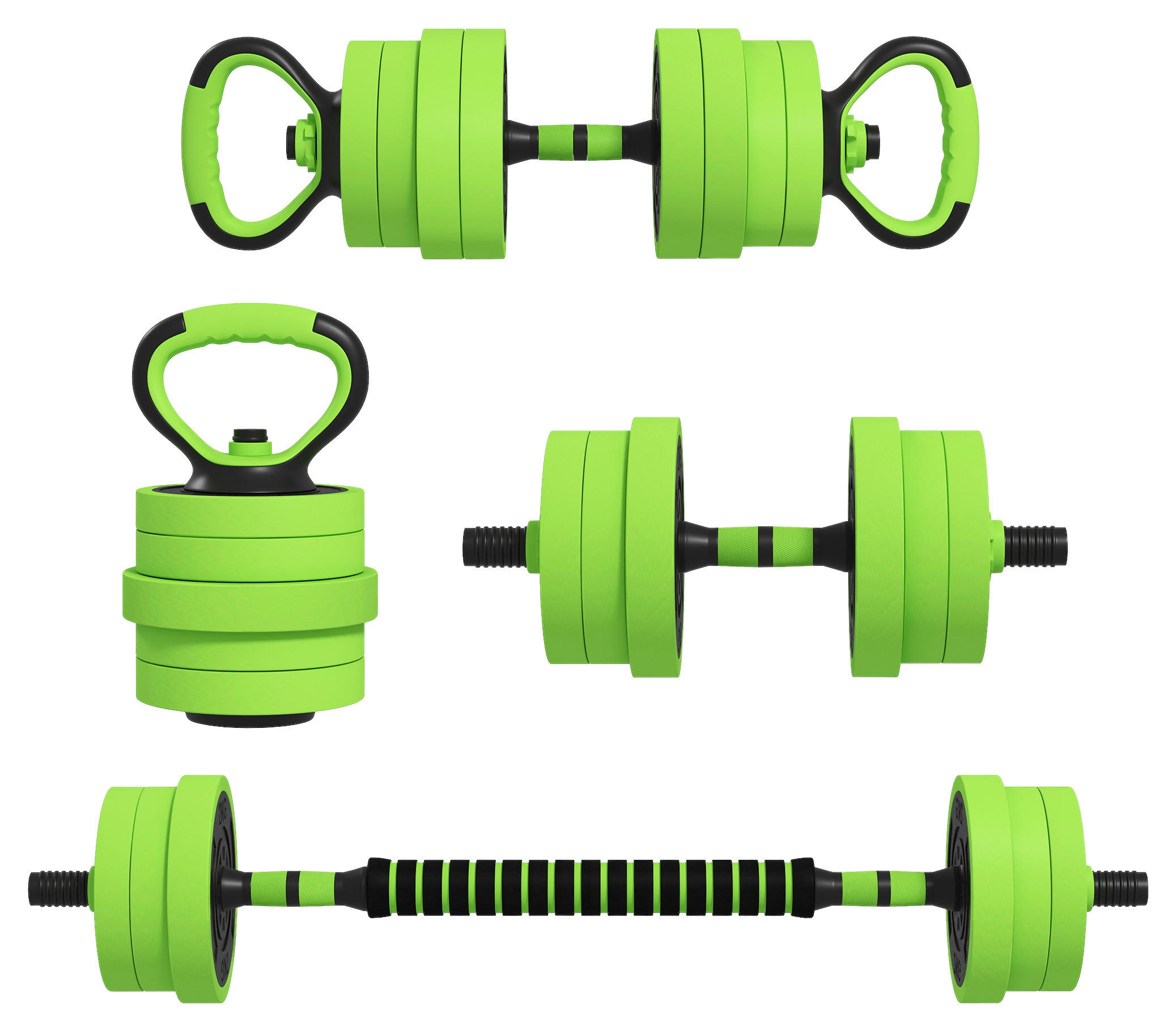 SPORTNOW Hanteln Set grün Kunststoff B/H/L: ca. 20x20x95 cm