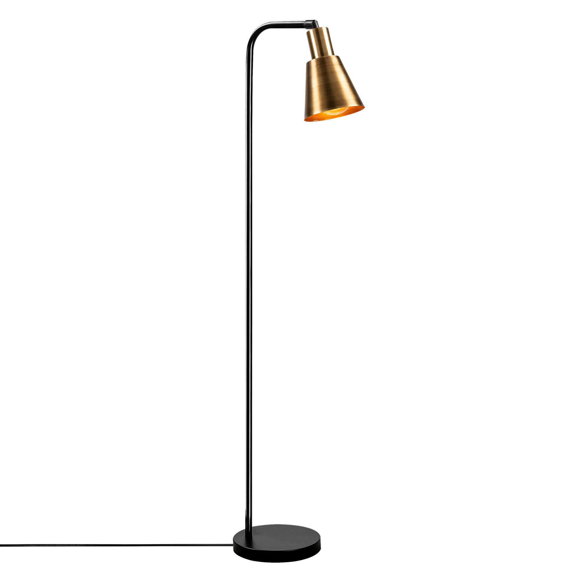 Opviq Stehleuchte schwarz Metall B/H/T/L: ca. 22x120x22x30 cm E27 1 Brennstellen