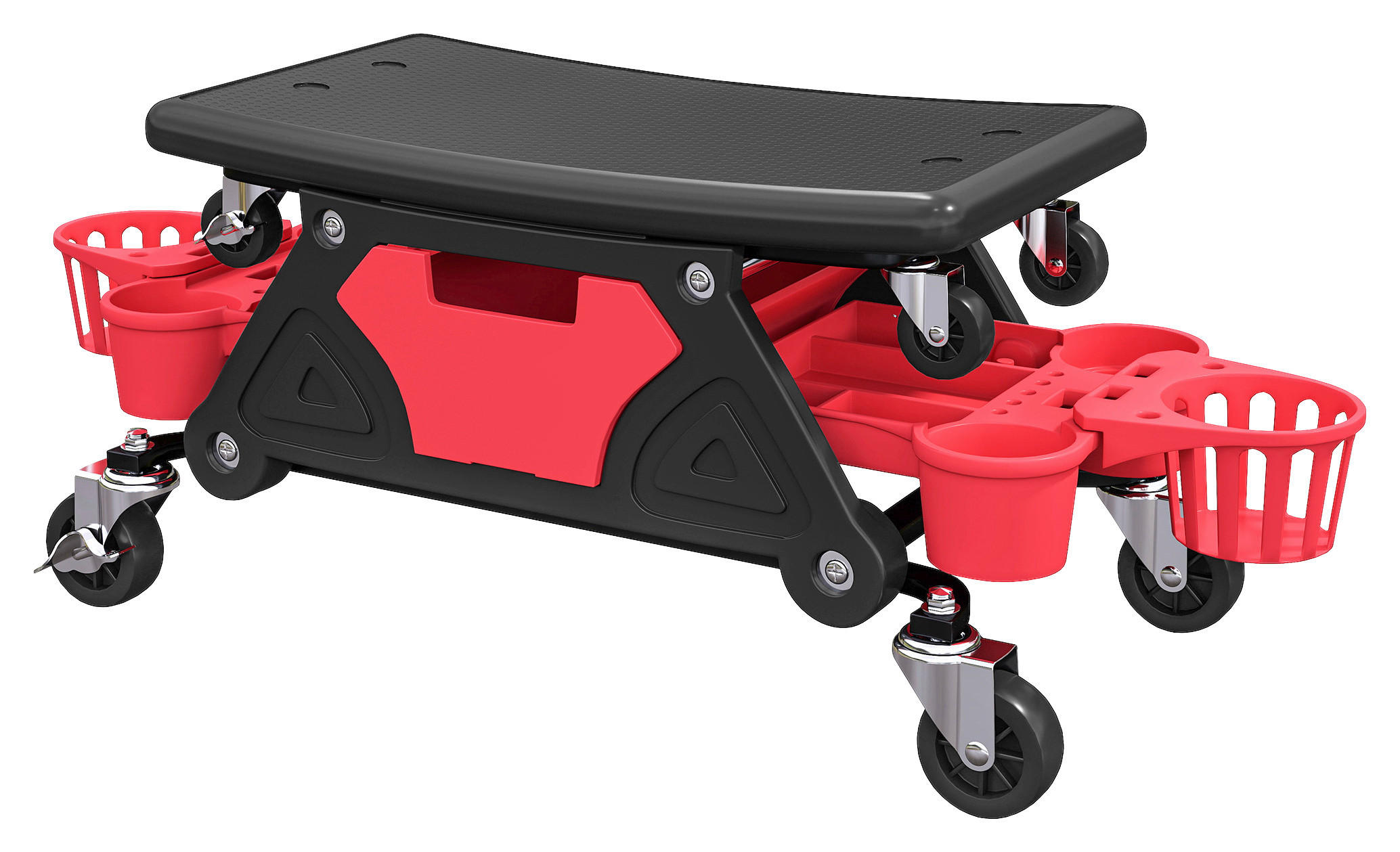 Werkstatthocker rot B/H/L: ca. 33x33x86 cm