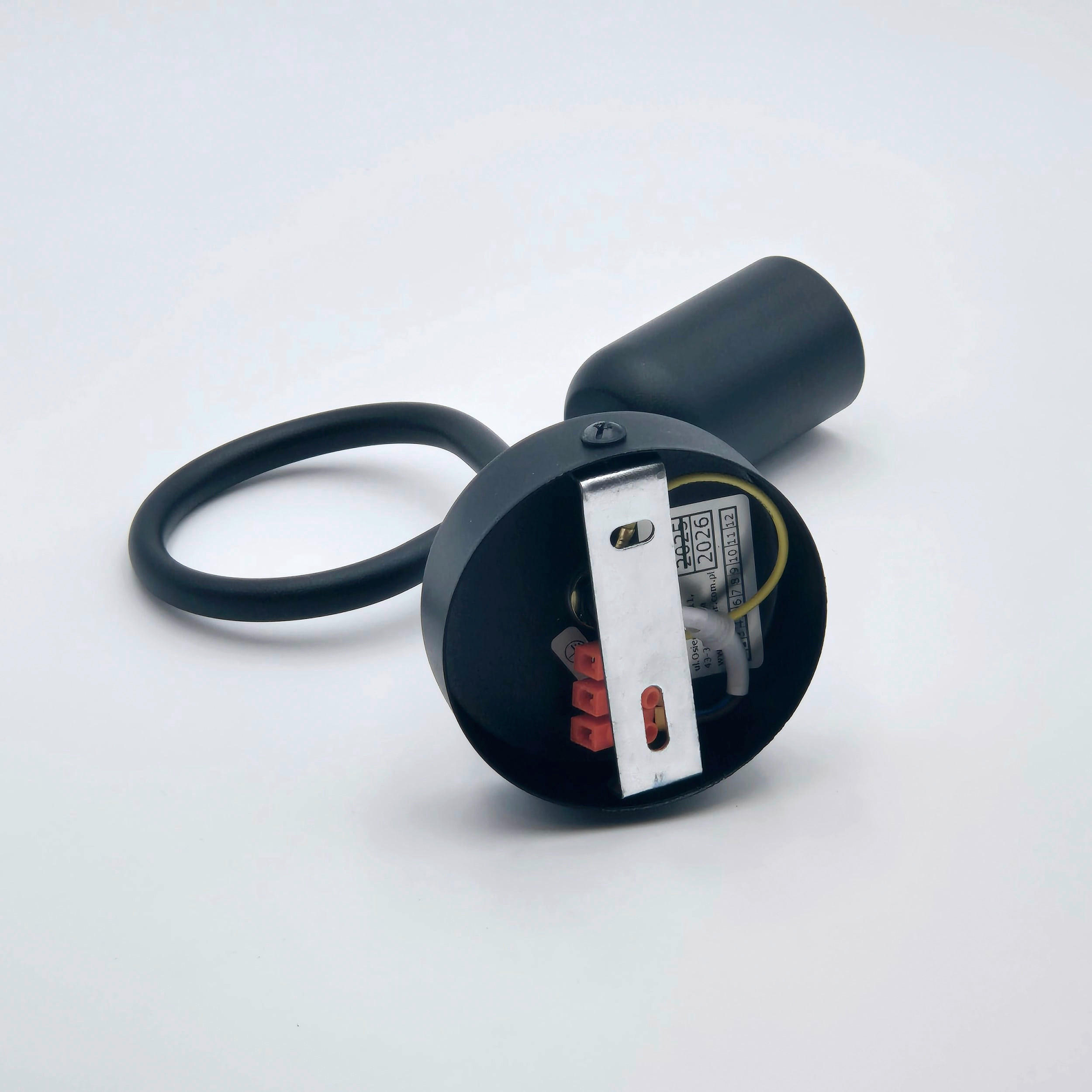 Thumbnail - Lamkur Wandleuchte schwarz Stahl B/H/L: ca. 8x18x16 cm E27 1 Brennstellen