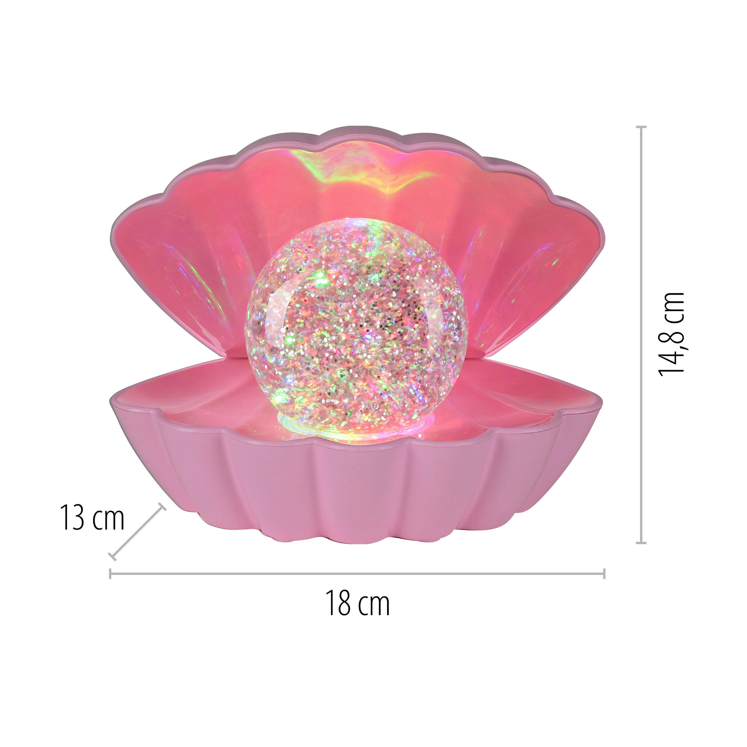 Thumbnail - Just Light LED-Dekoleuchte rosa Kunststoff B/H/D: ca. 18x13x14,8 cm