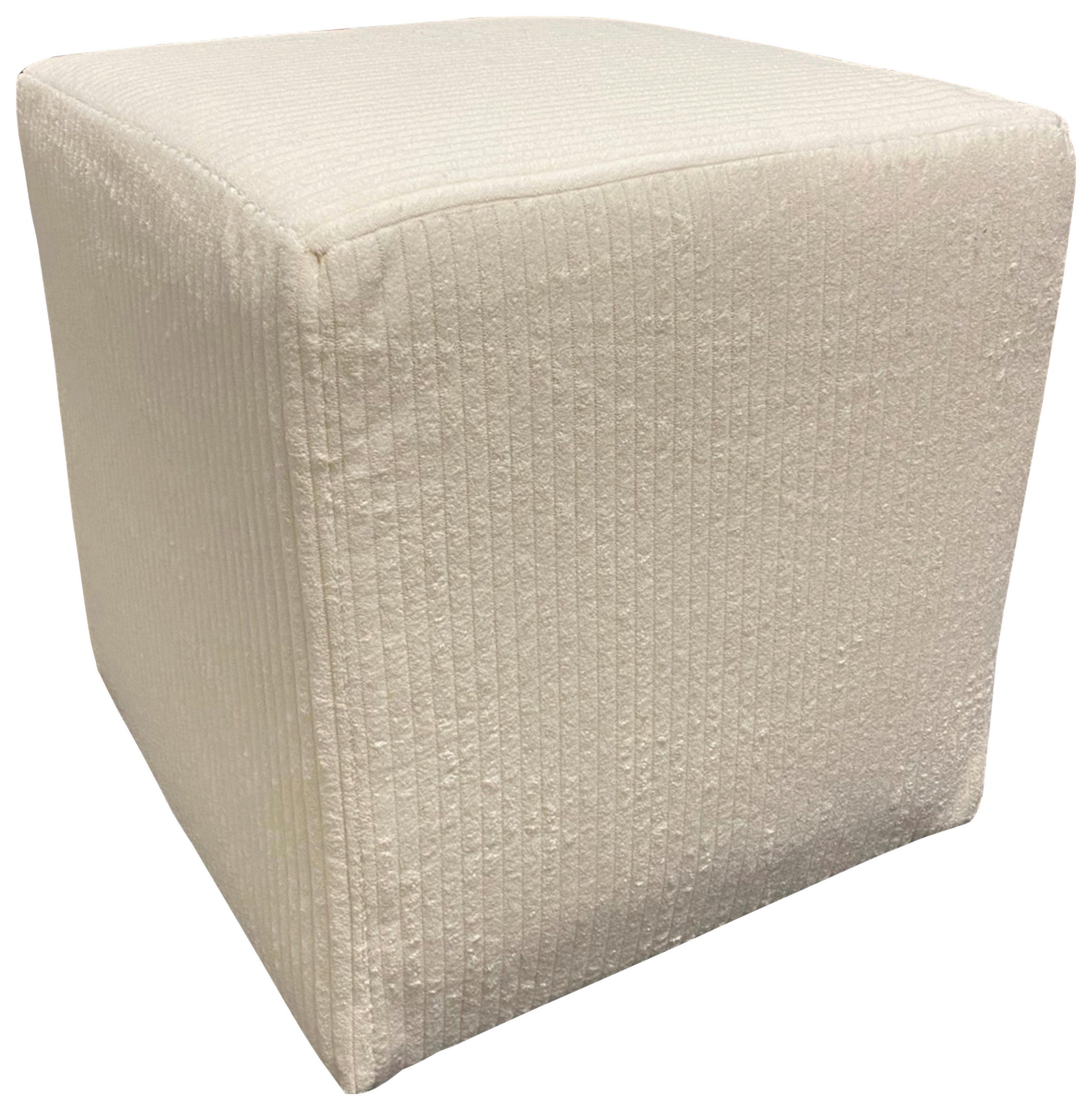 Hocker Tok Lagos weiß schwarz Kunststoff Styropor Schaumstoff Kord B/H/T: ca. 45x42x45 cm
