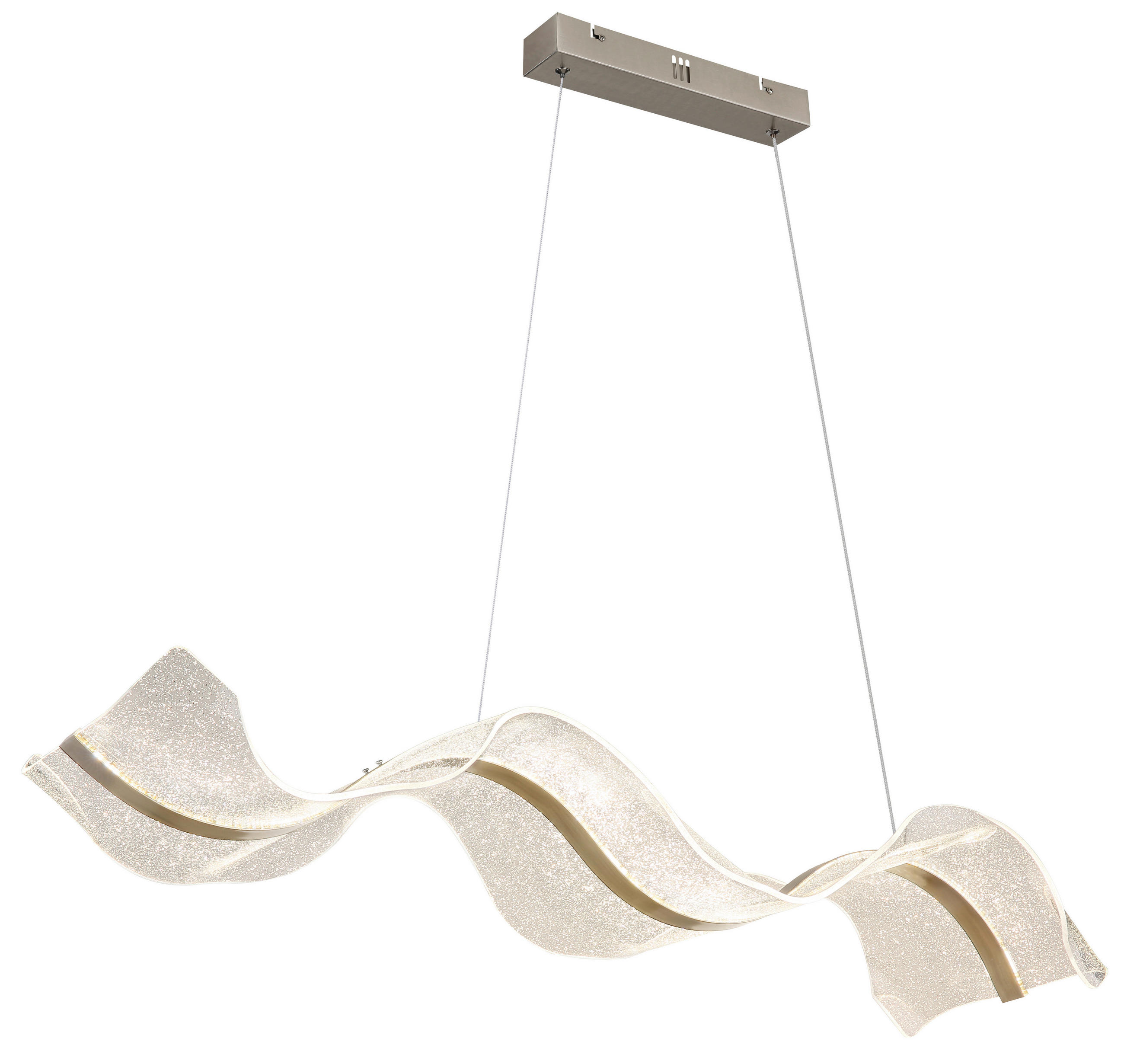 GLOBO LED-Pendelleuchte nickel matt Aluminium Metall B/H/T: ca. 29x120x101 cm