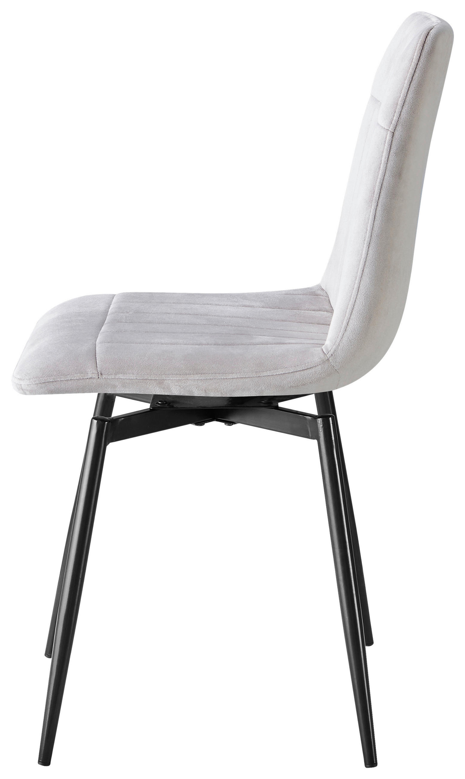 Thumbnail - Stuhl Ayra grau Samt B/H/T: ca. 57x85x57 cm