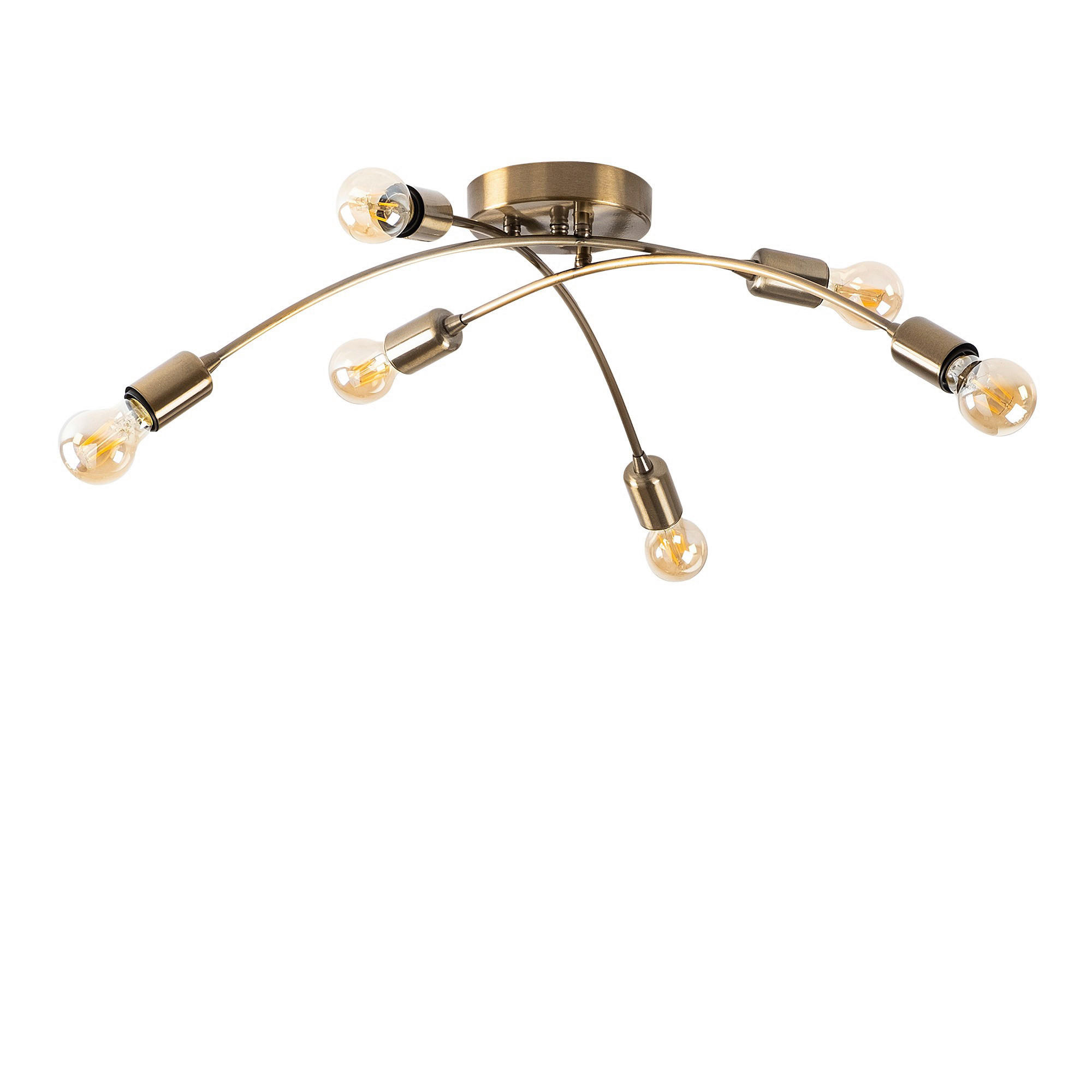 Opviq Deckenleuchte Banana-1141 Metall B/H/T/L/D: ca. 67x25x67x67x67 cm E27 6 Brennstellen