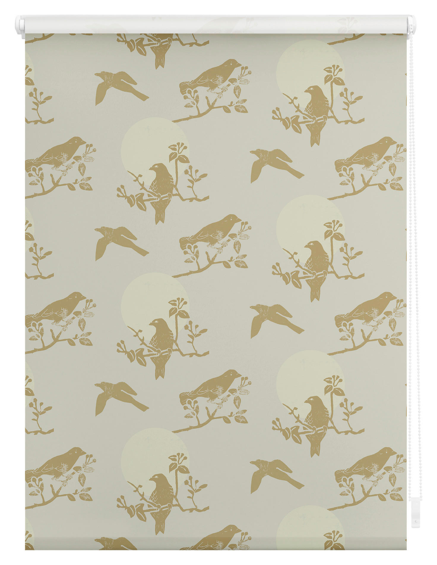 Thumbnail - LICHTBLICK Rollo Moon Birds beige B/L: ca. 70x150 cm