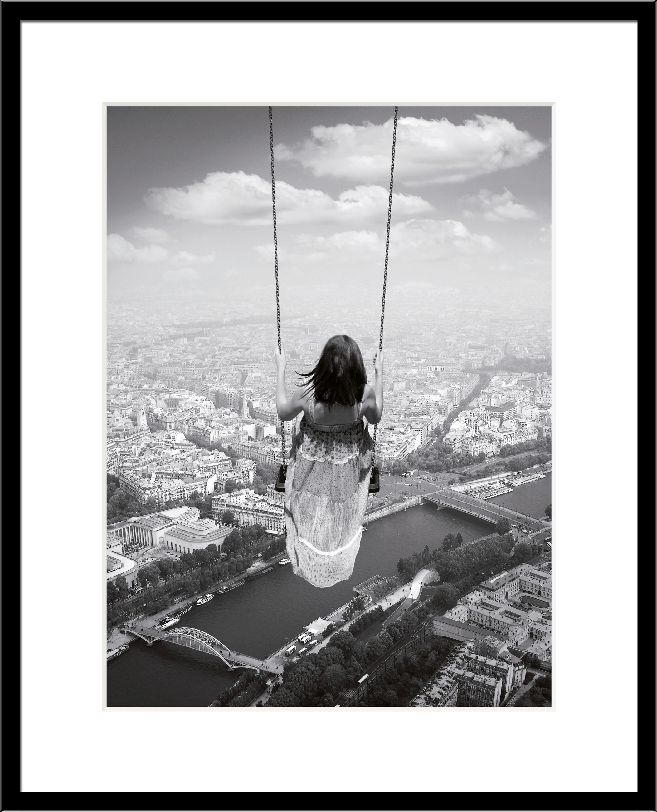 Thumbnail - Bilderrahmen schwarz Holz B/L: ca. 40x50 cm