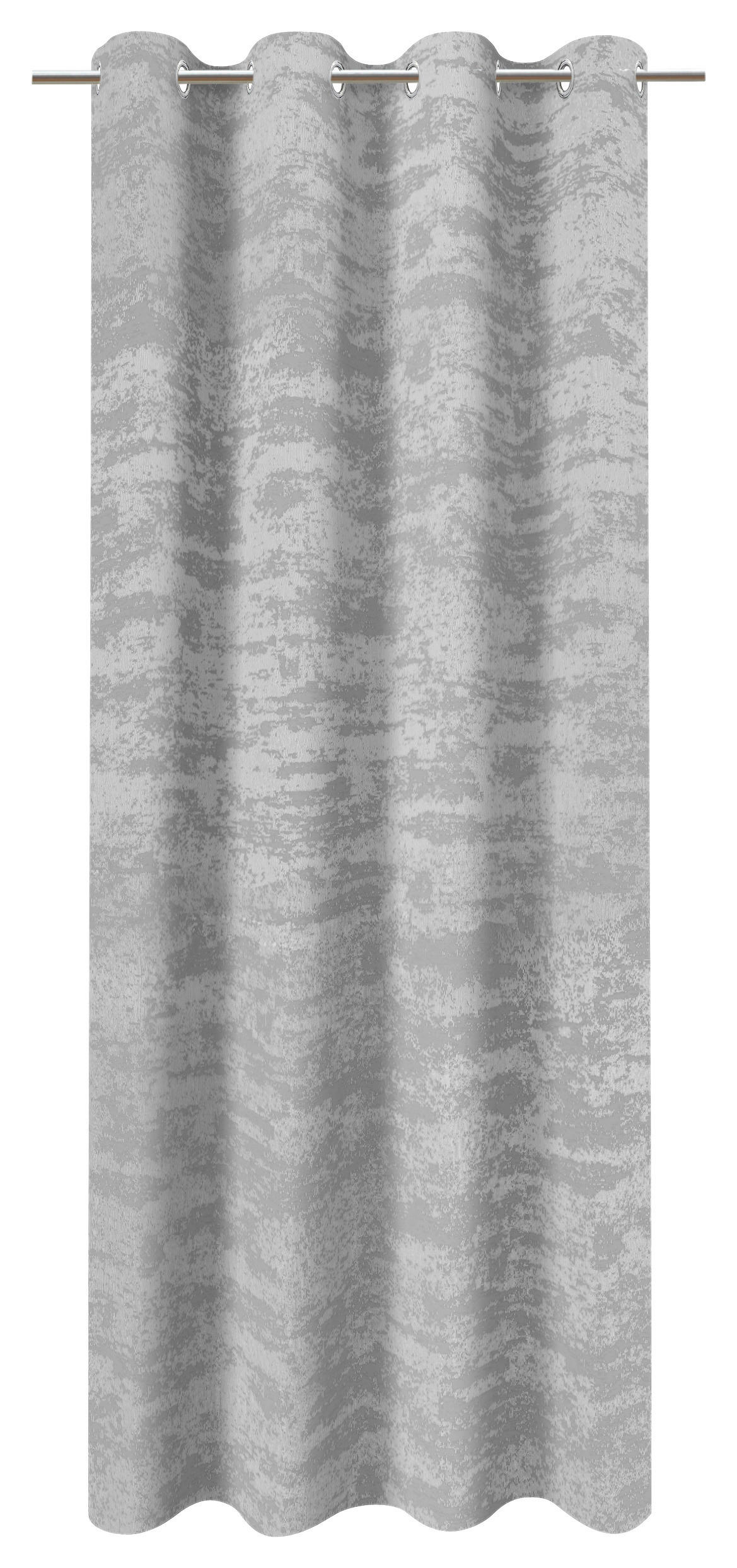 Thumbnail - Ösenvorhang Wolke silber B/L: ca. 140x245 cm