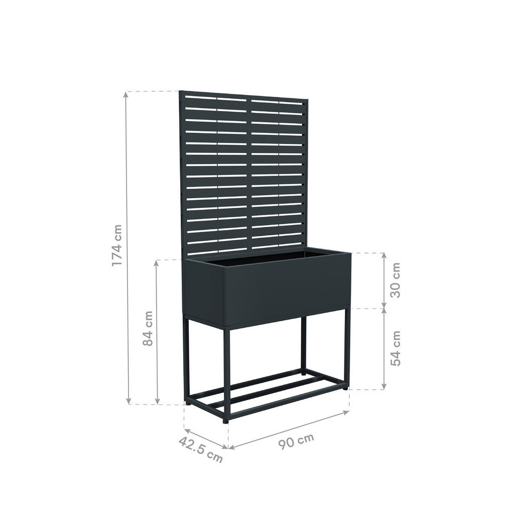 Thumbnail - Westmann Pflanzkasten Dekora anthrazit Stahl B/H/L: ca. 90x170x40 cm